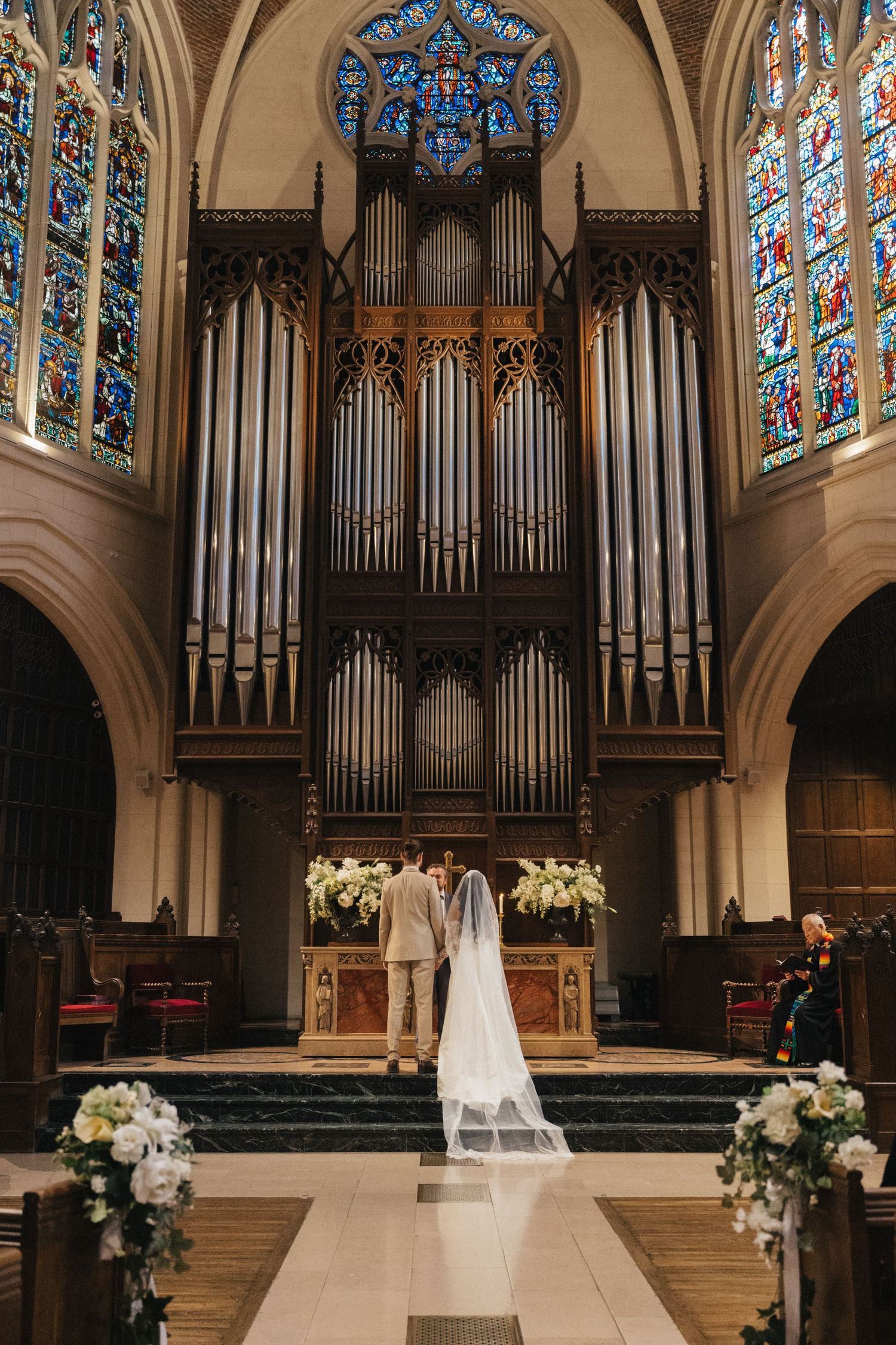 American Church in Paris wedding ceremony