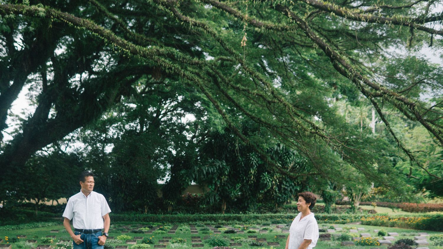 Older couple photoshoot at Taman Makam Belanda Ambon