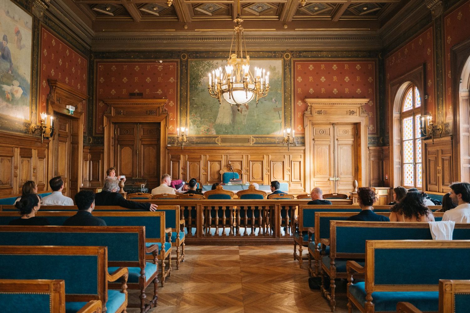 Civil wedding ceremony at mairie 14ème paris the interior of the salon