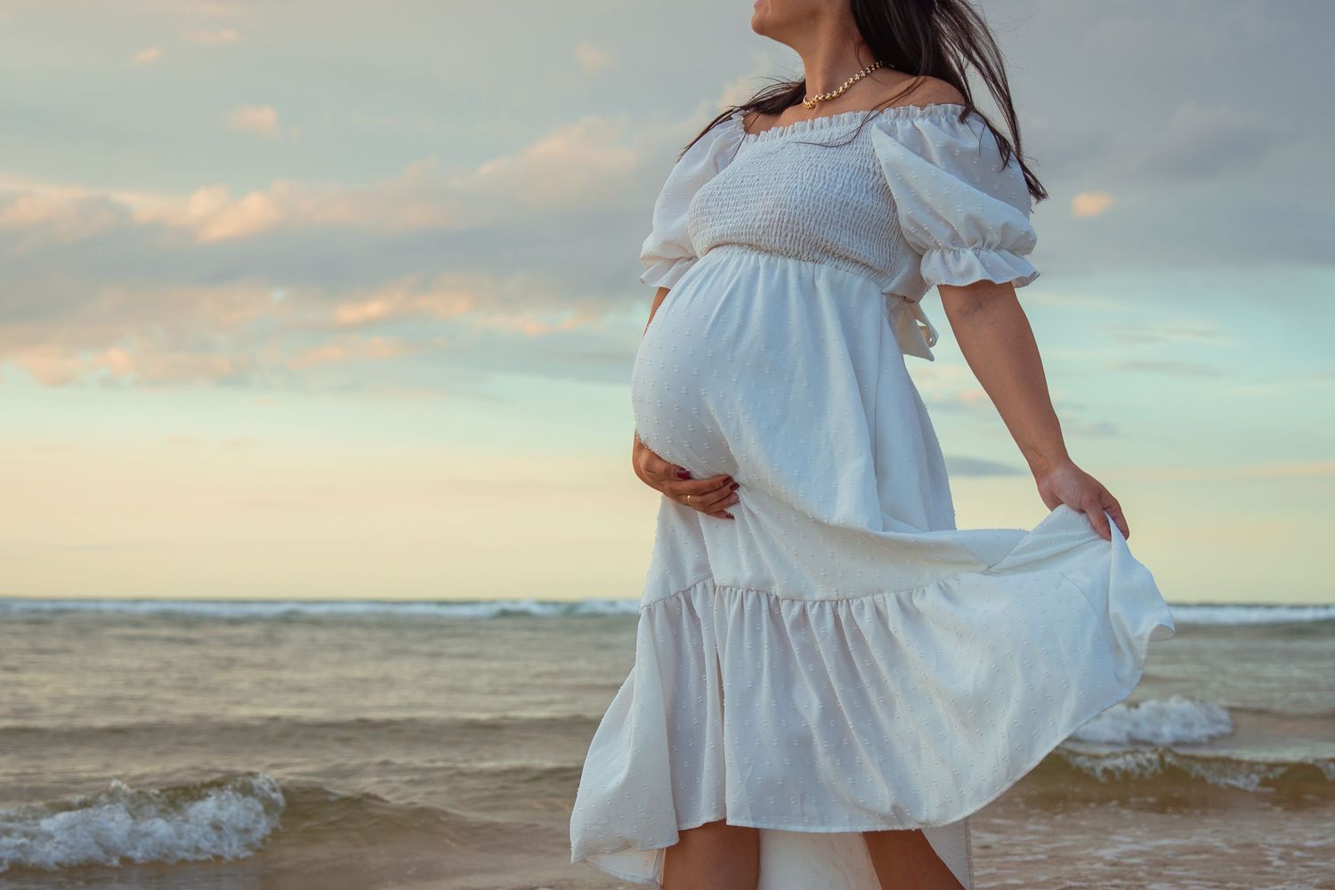 Relaxed outdoor portrait celebrating life's precious milestones