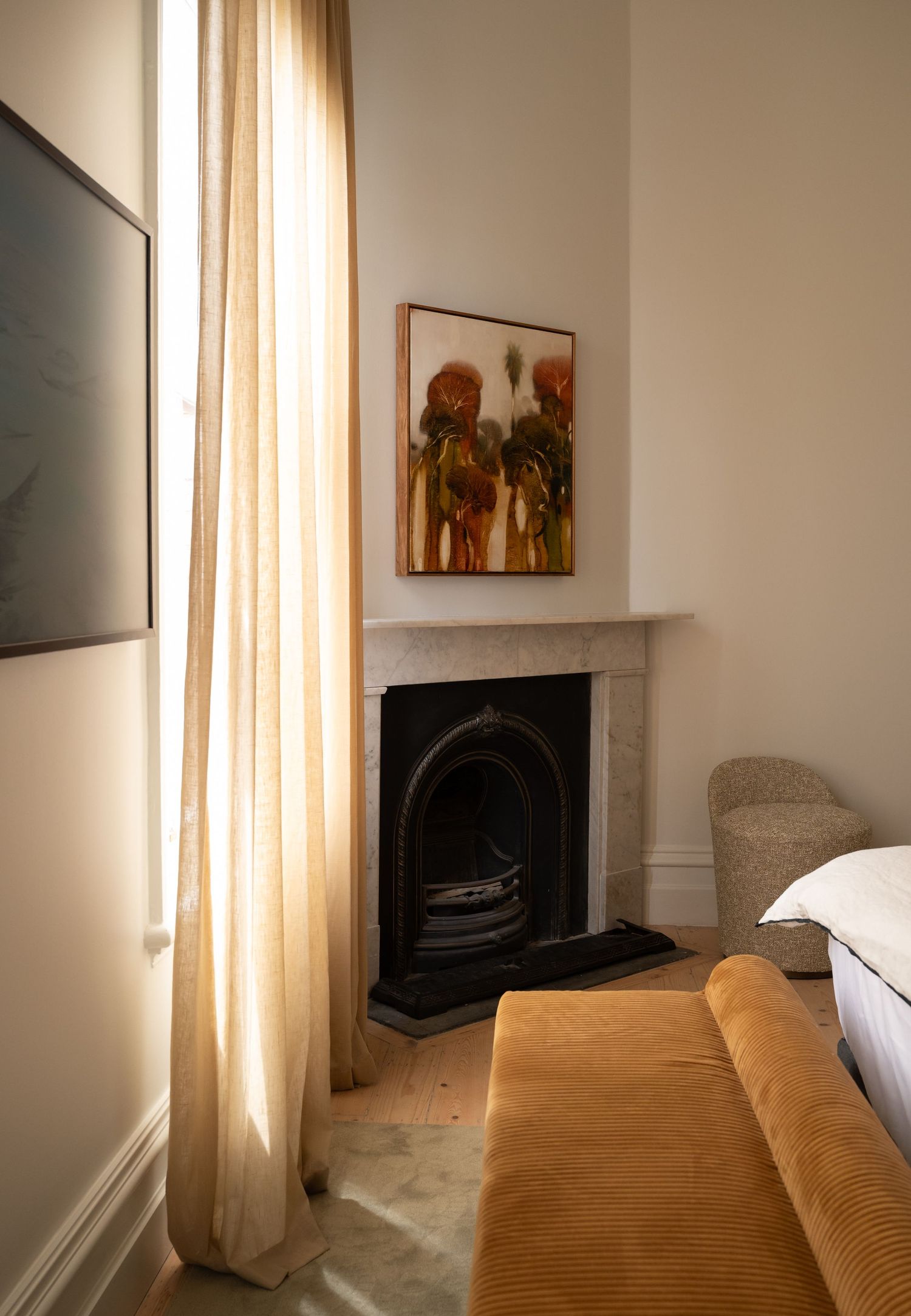 Styled interior photography capturing warm textures, natural light and thoughtfully curated heritage spaces