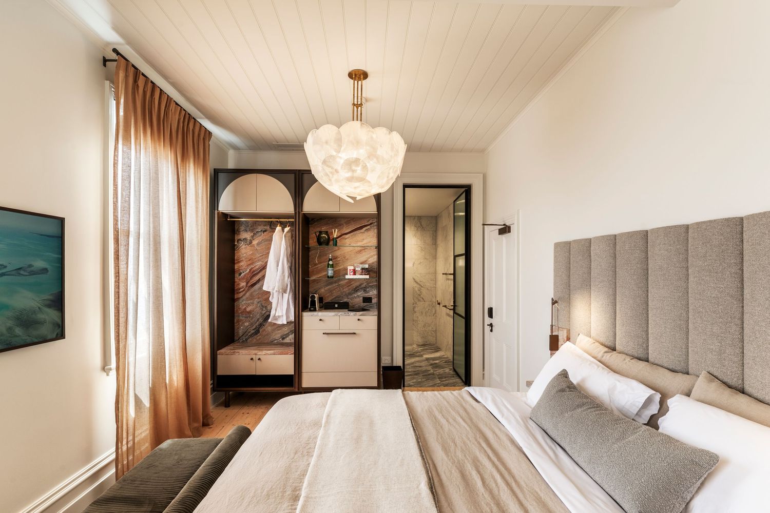 Boutique accommodation photography highlighting design and atmosphere