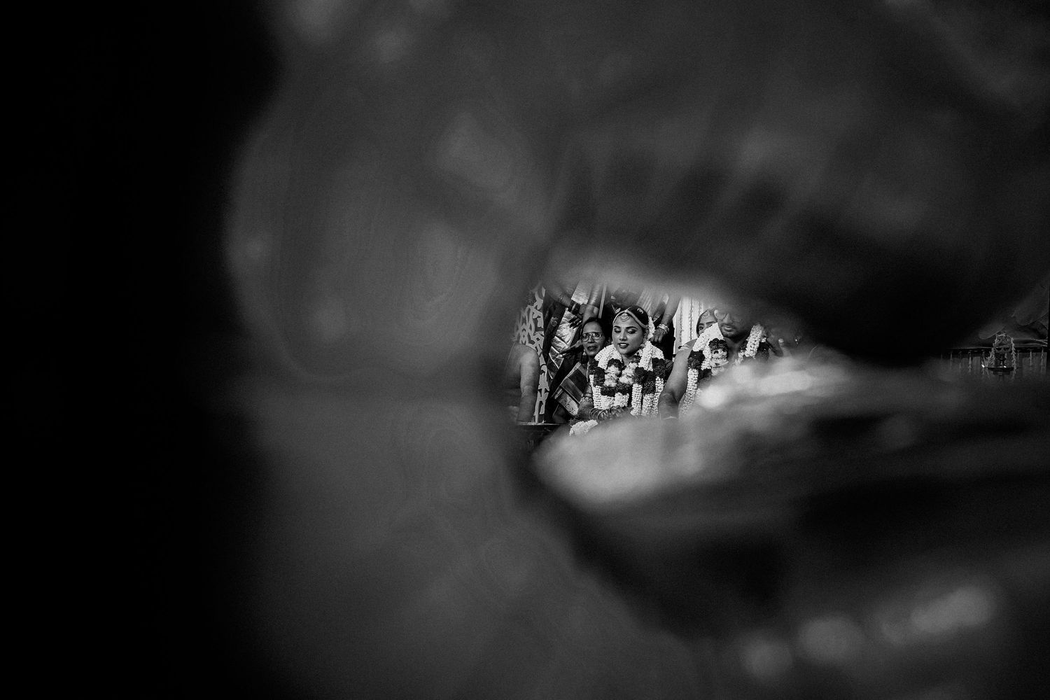 Blurred dark abstract photography with selective focus.
