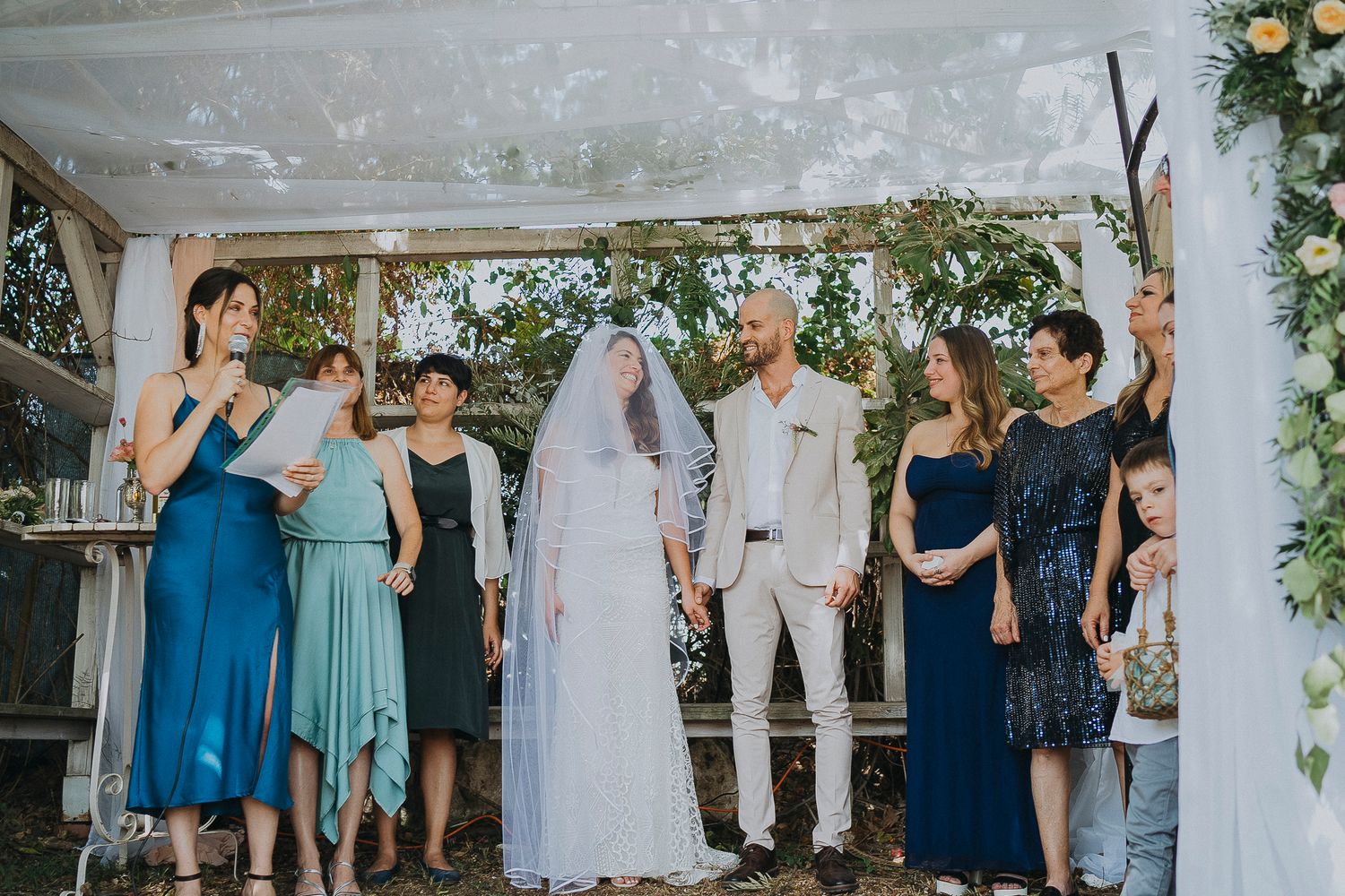Noy and Eyal's wedding - candid, emotionally connected couple moment