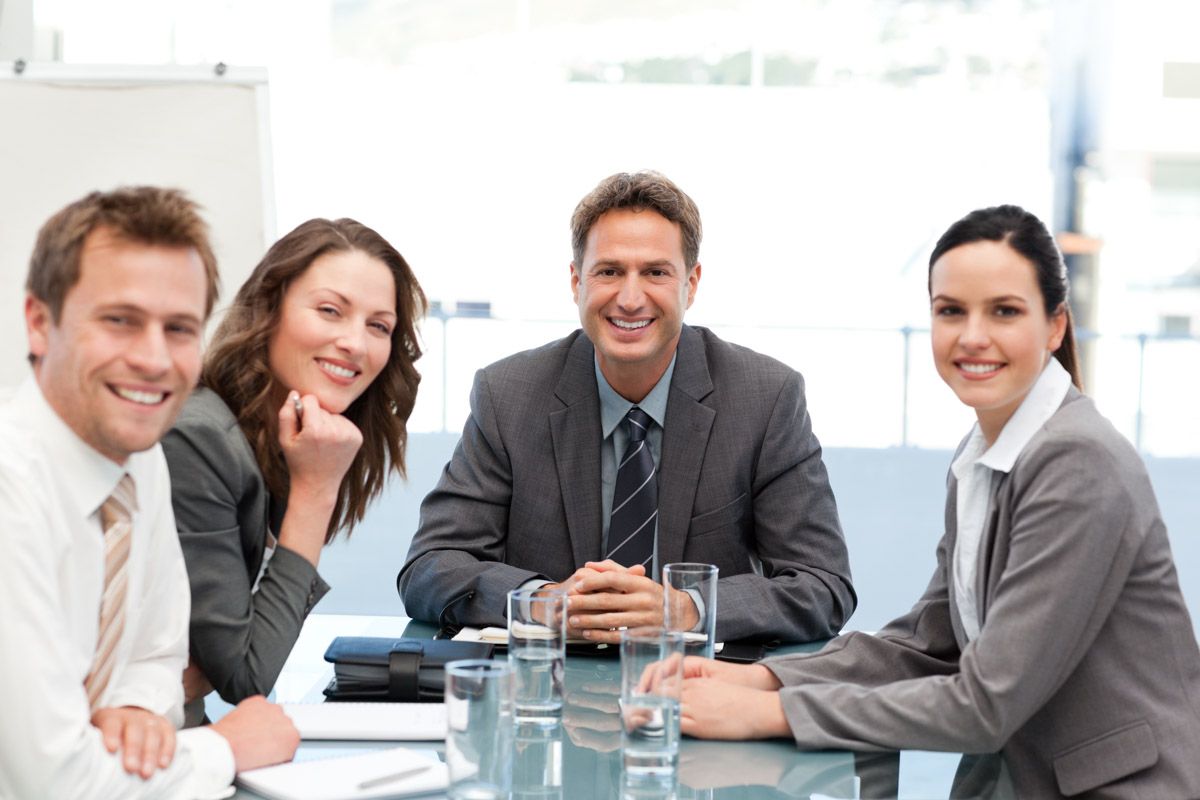Executive portrait of a office group in Cork office.
