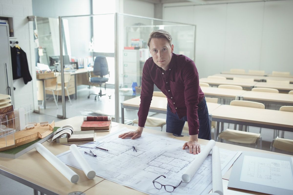 Professional business portrait indoors.