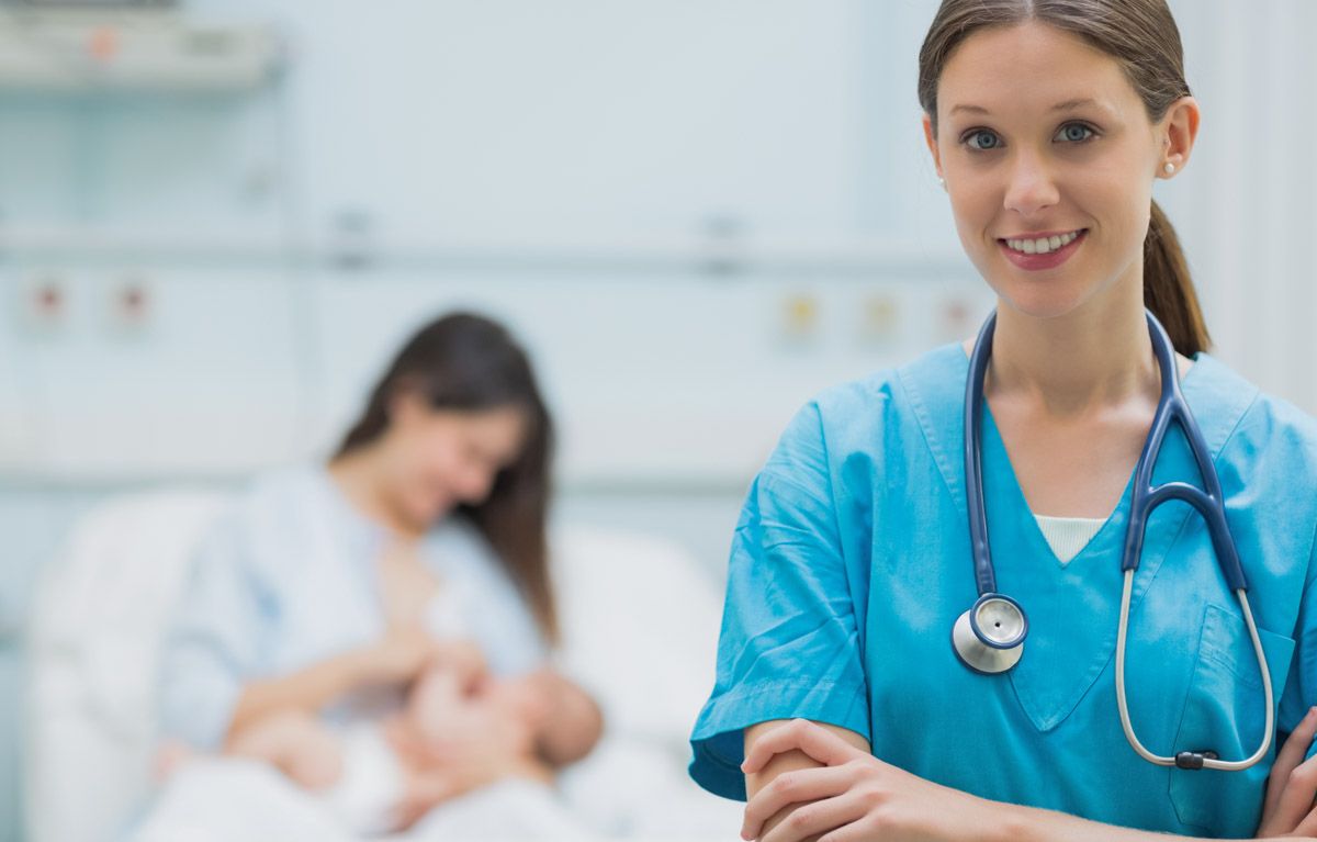 Female Medical practitioner in hospital or clinic.