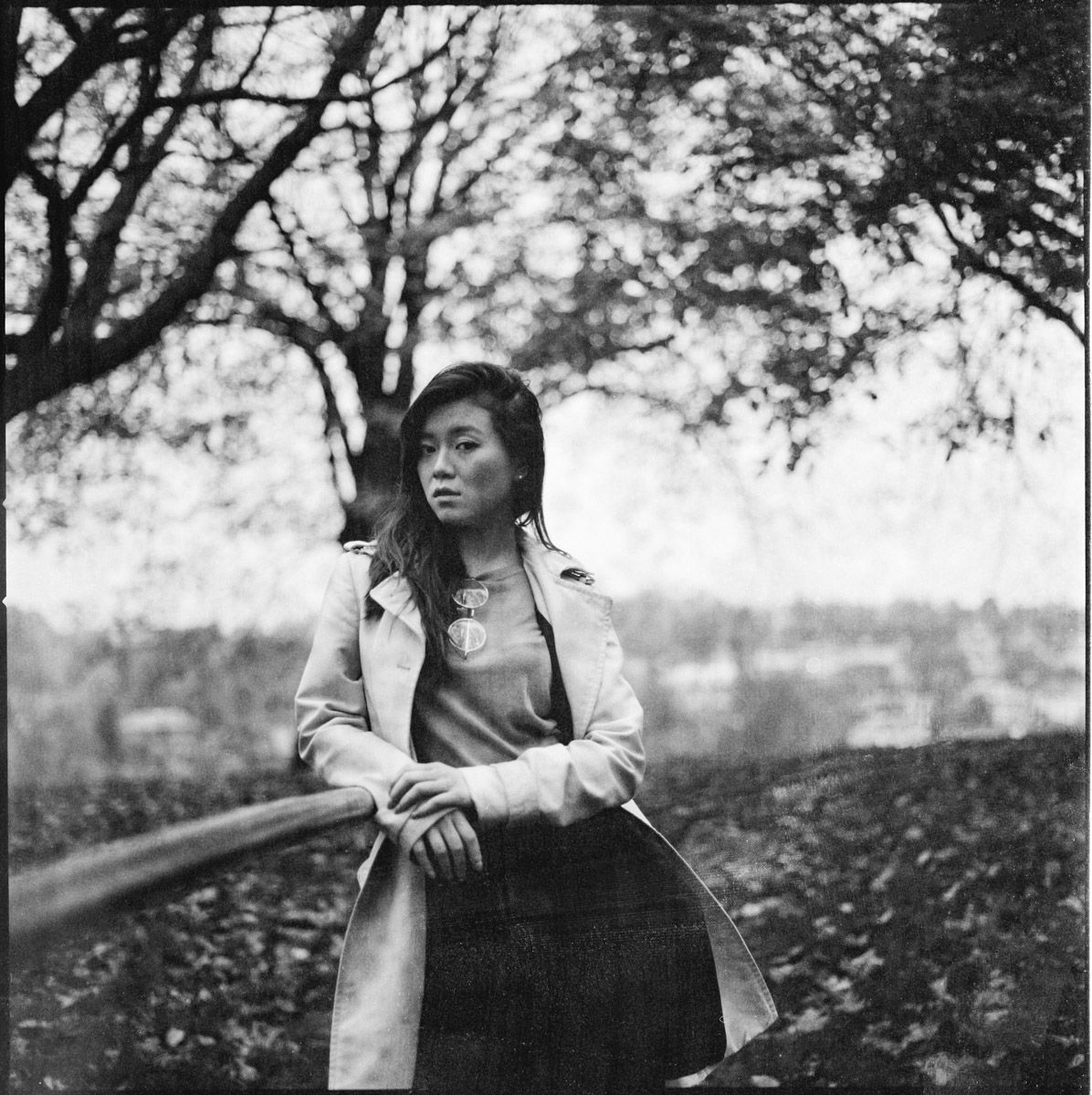 Artistic black and white portrait capturing natural beauty.