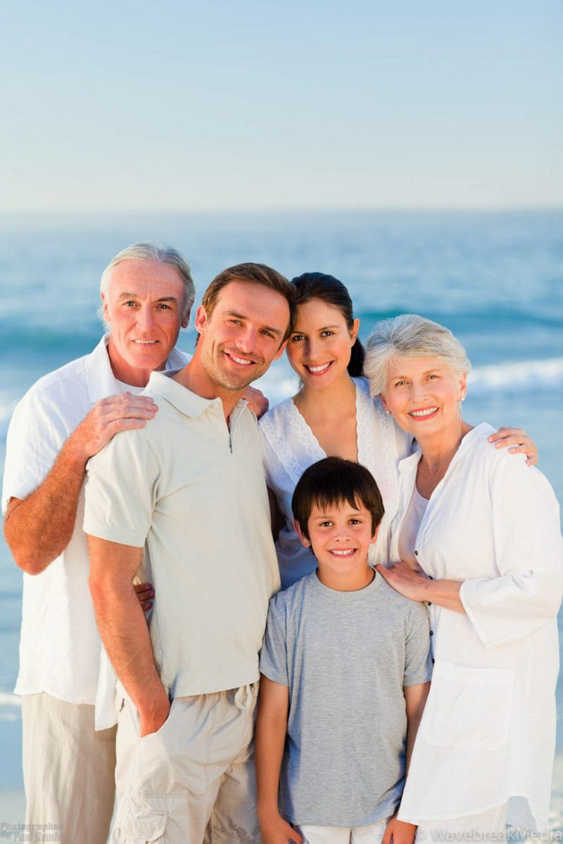 Family portrait near sea in Cork.