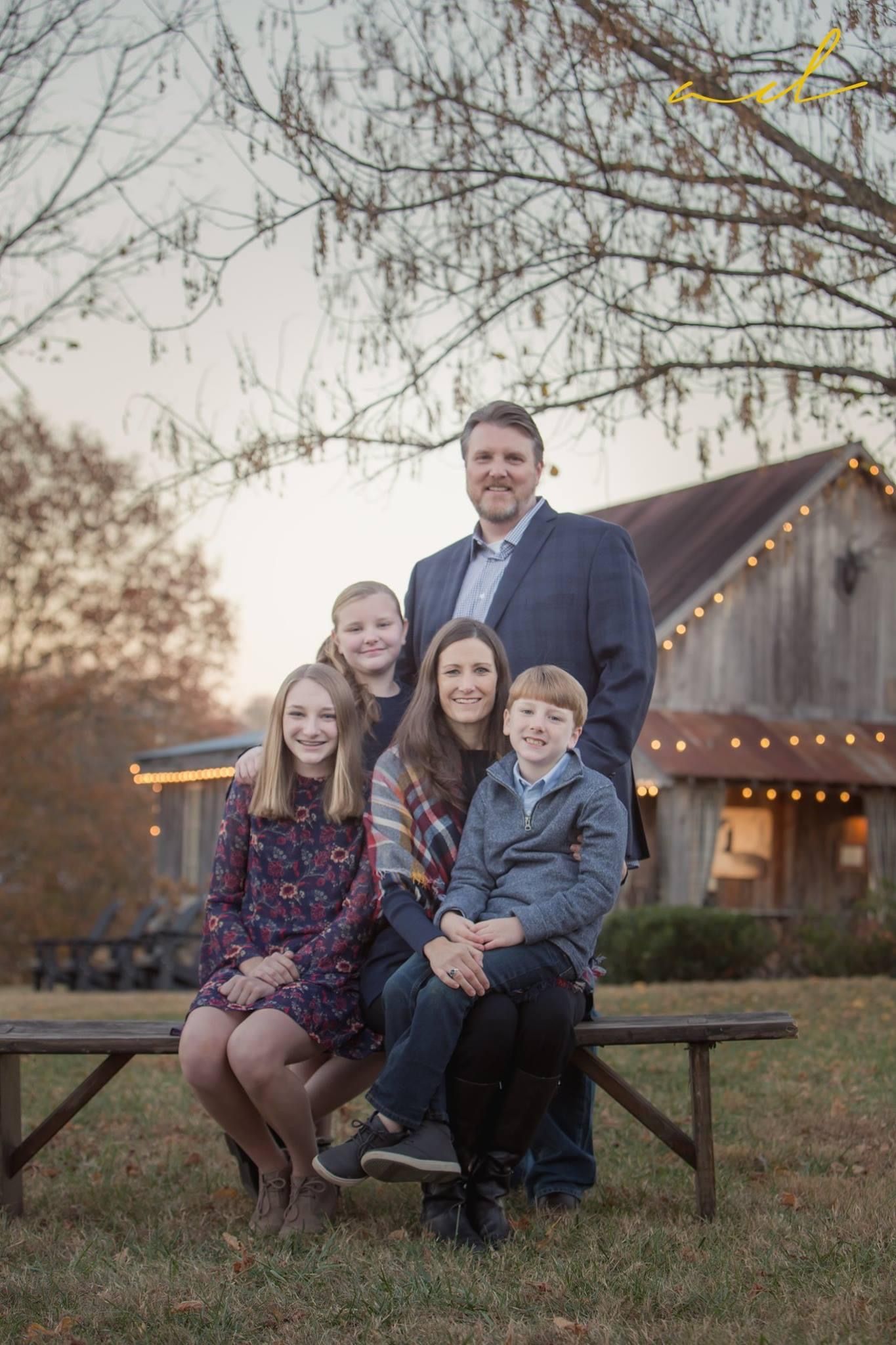Family portrait photography in middle Tennessee with warm neutral tones.