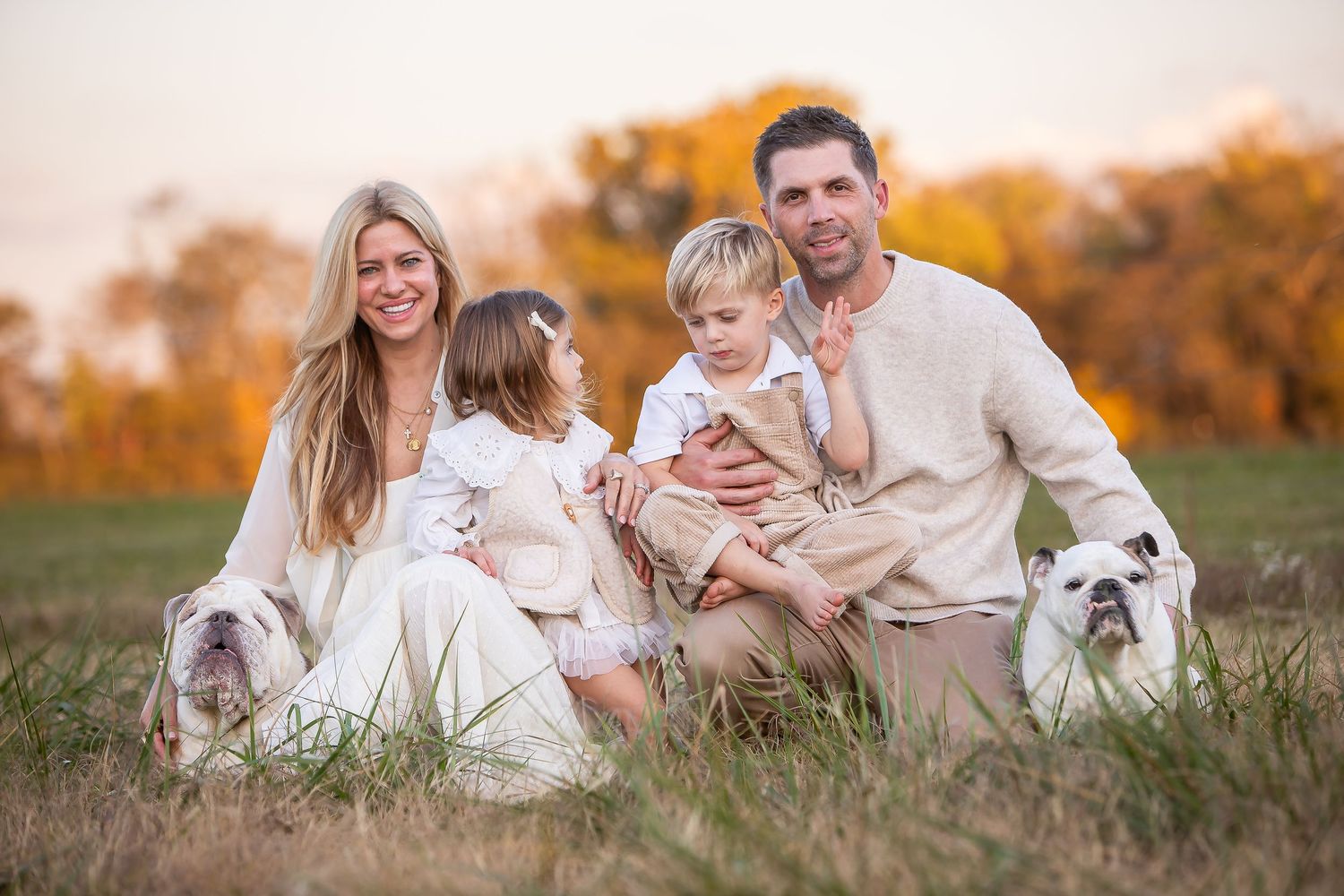 Family portrait photography in middle Tennessee with warm neutral tones.