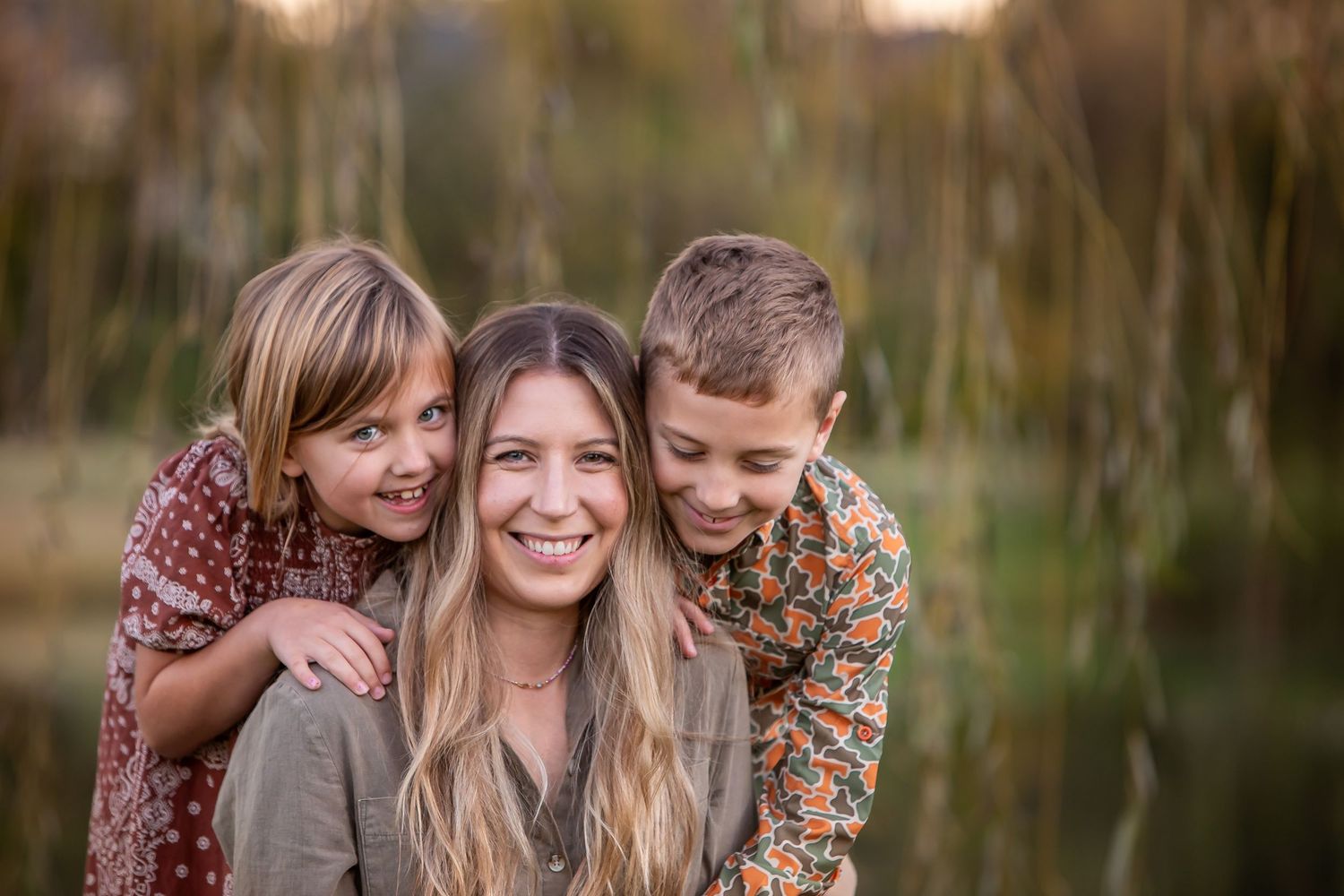 Family portrait photography in middle Tennessee with warm neutral tones.