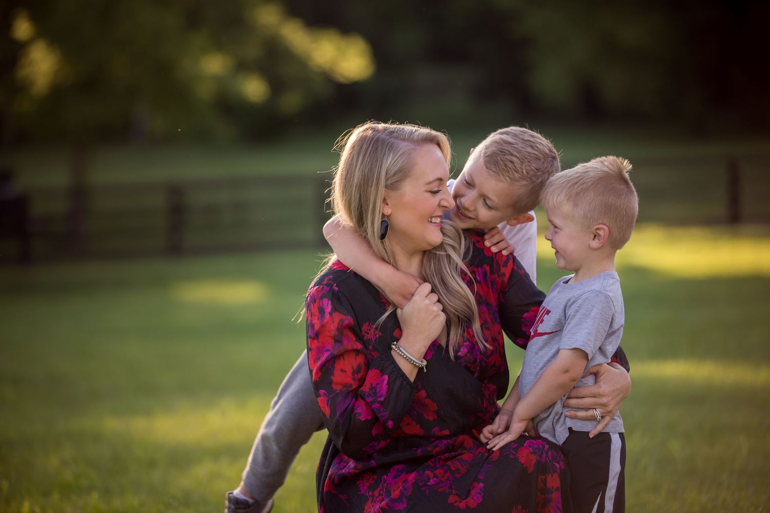 Family portrait photography in middle Tennessee with warm neutral tones.
