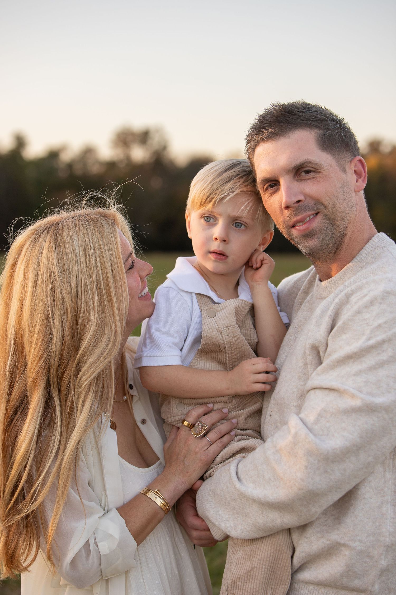 Family portrait photography in middle Tennessee with warm neutral tones.