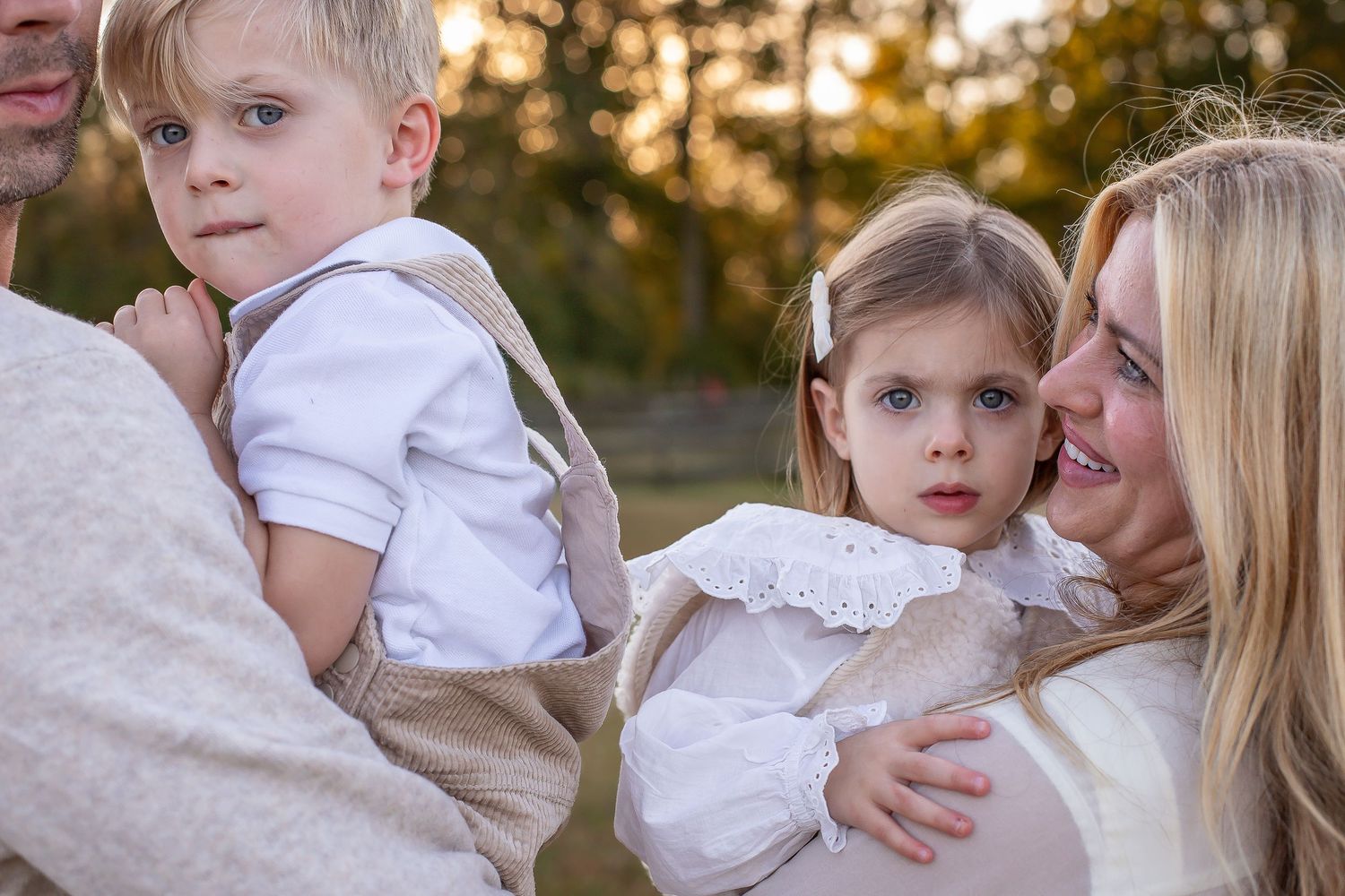 Family portrait photography in middle Tennessee with warm neutral tones.