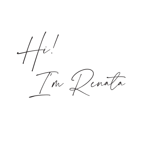 Stylish black handwritten signature text reading Hi I'm Renata.