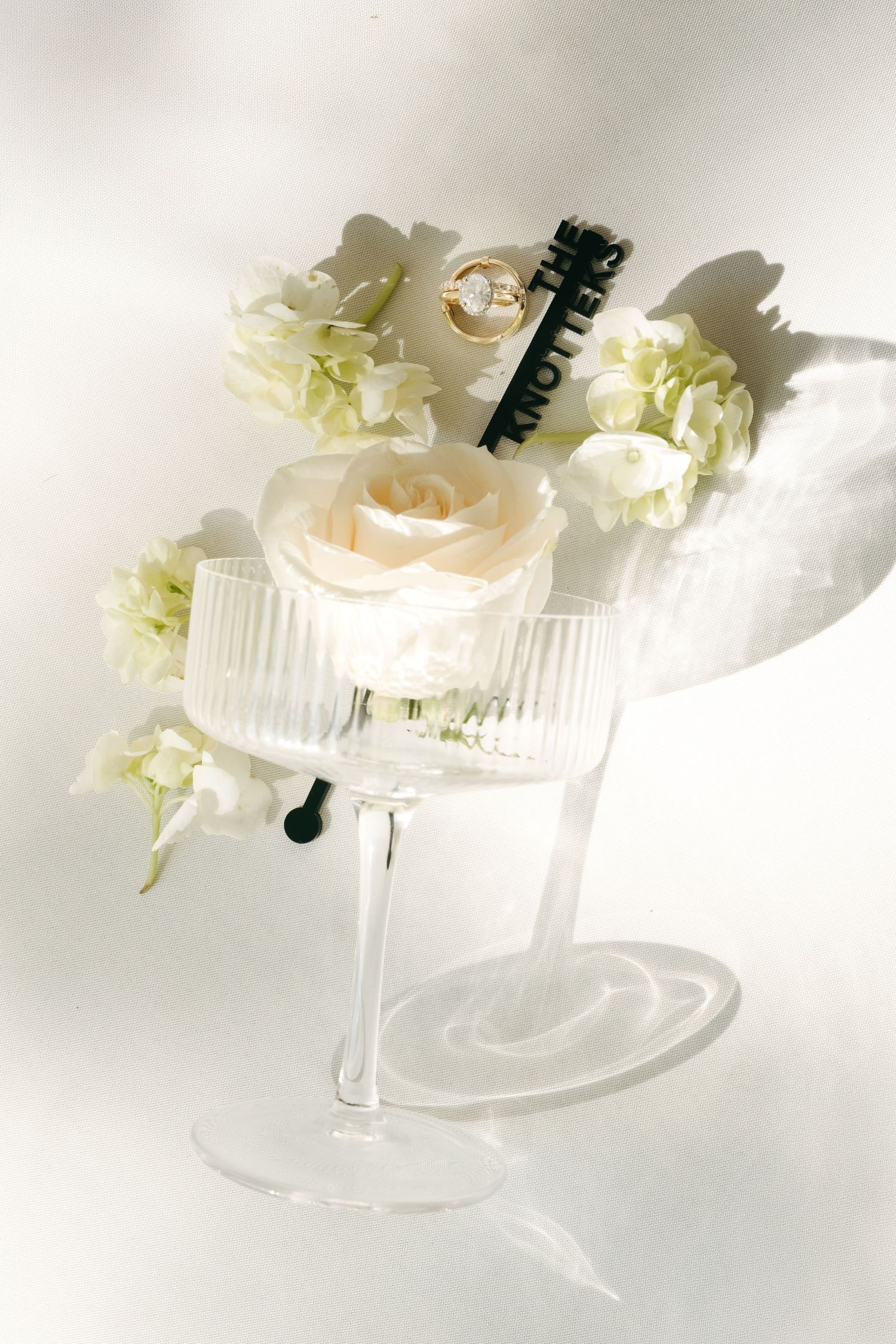 White roses arranged in clear glass vases with soft natural lighting.