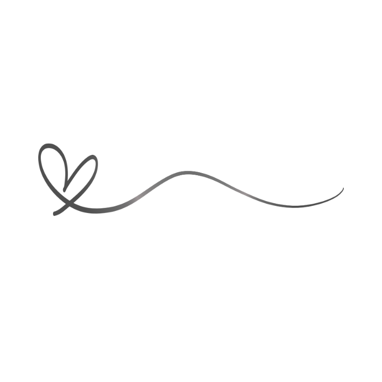 Simple gray ink swirl pattern on white background.