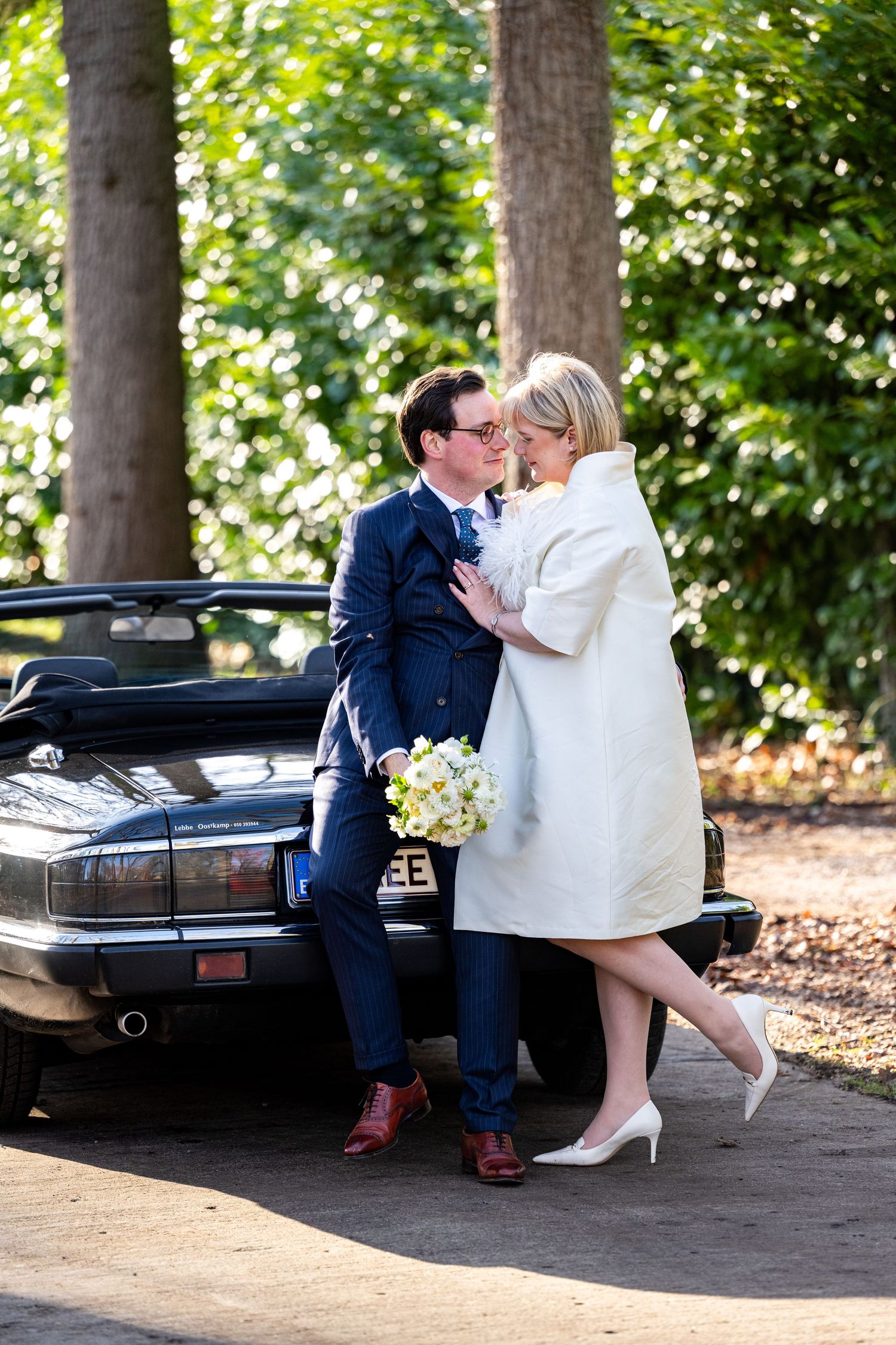 Koppelfoto's in Waardamme met oldtimer