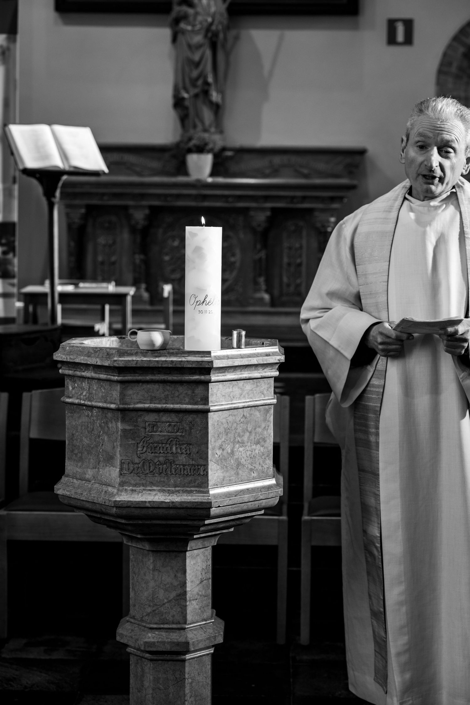 Doopsel in de kerk van Pittem