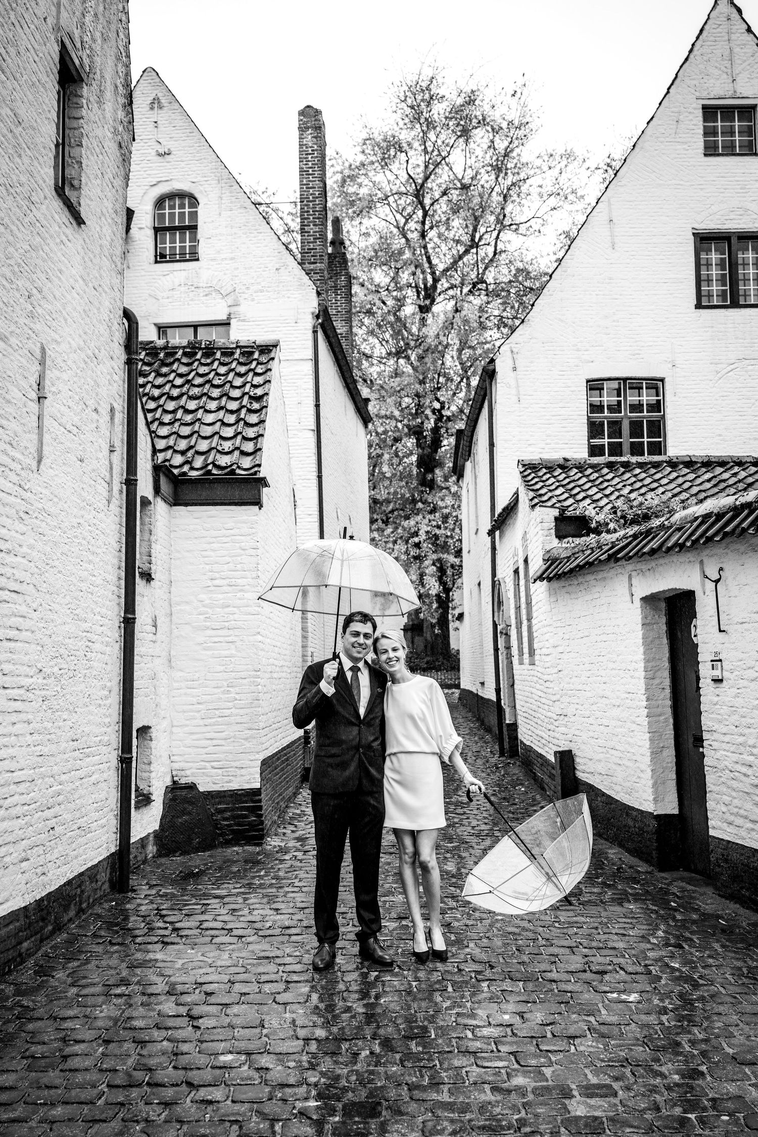 Koppelfoto's in het Begijnhof van Kortrijk