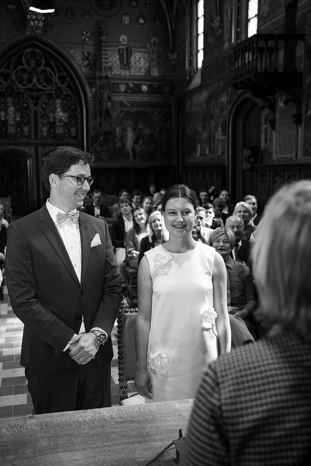 Foto's  huwelijk in het stadhuis van Brugge