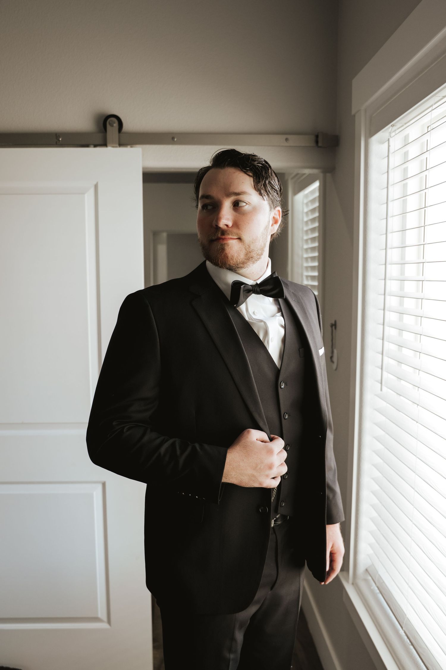 wedding portrait of groom.