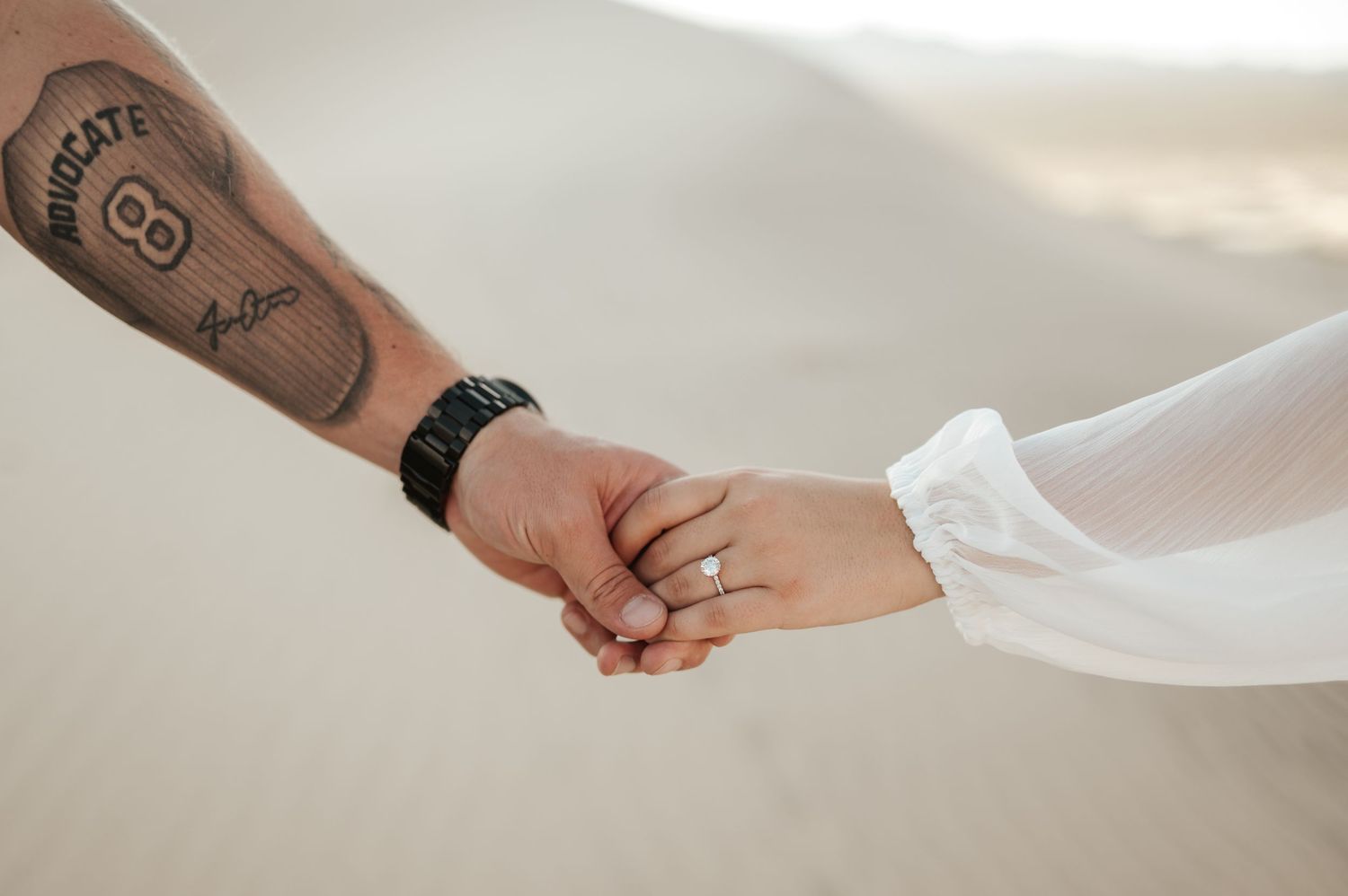 sand dunes engagement session