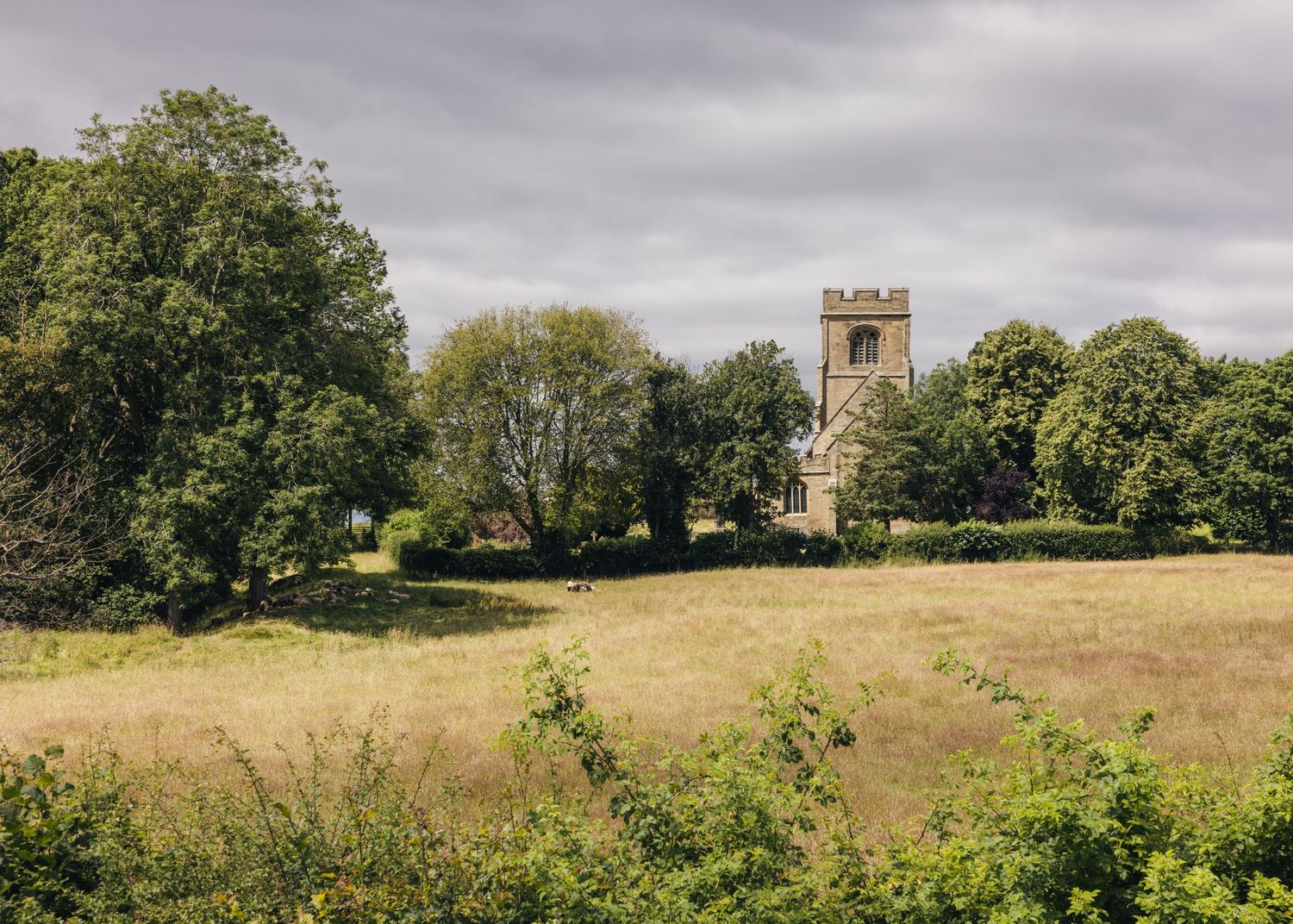 A view over the Worcestershire countryside from Rock Village Hall on the morning of a summers wedding.