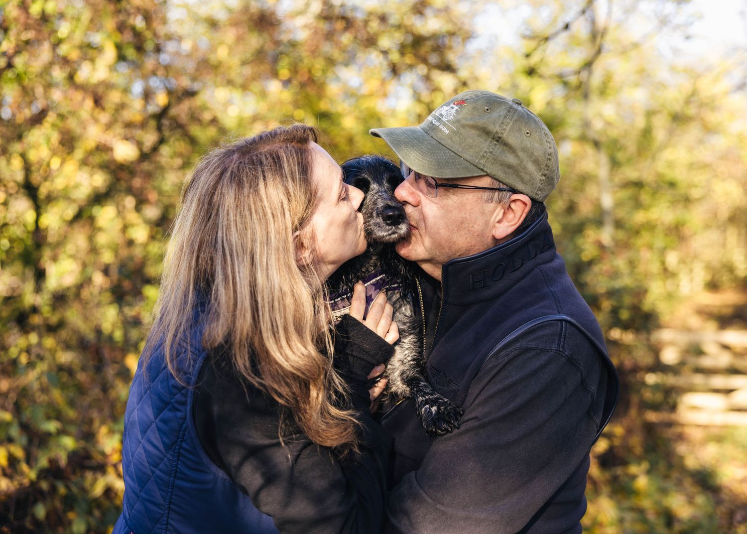 Autumn couples photoshoot with a couple and their dog in Worcestershire by EvieSJPhotography.