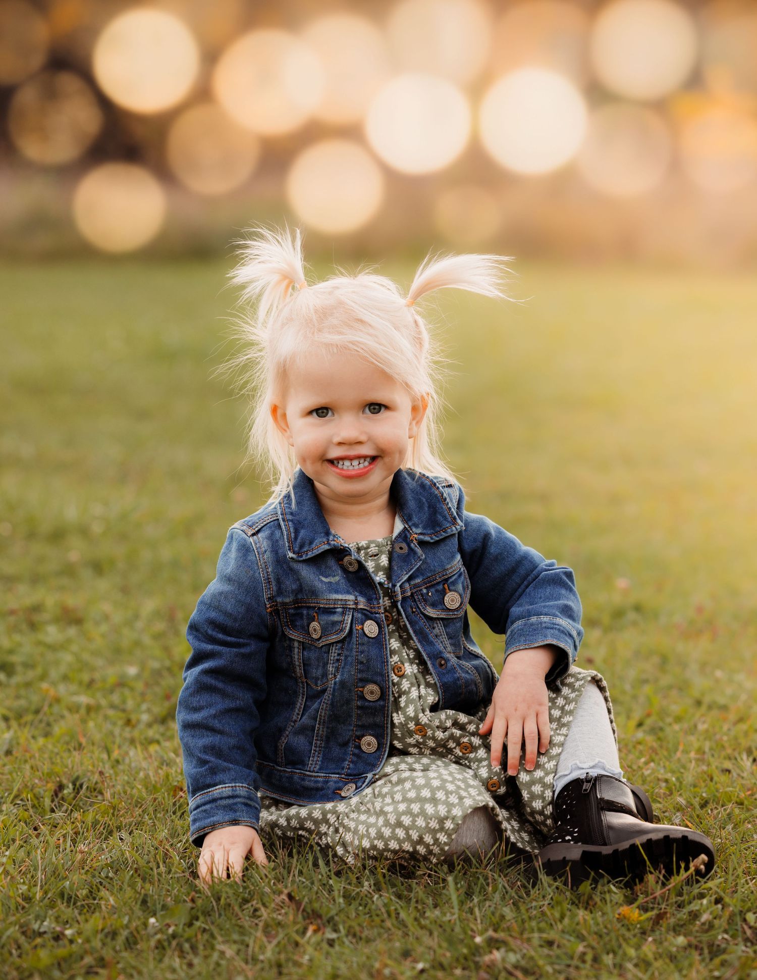 Waukesha outdoor portrait of a blonde-haired girl at Menomonee Park. Heartfelt, golden-hour photography capturing childhood beauty.