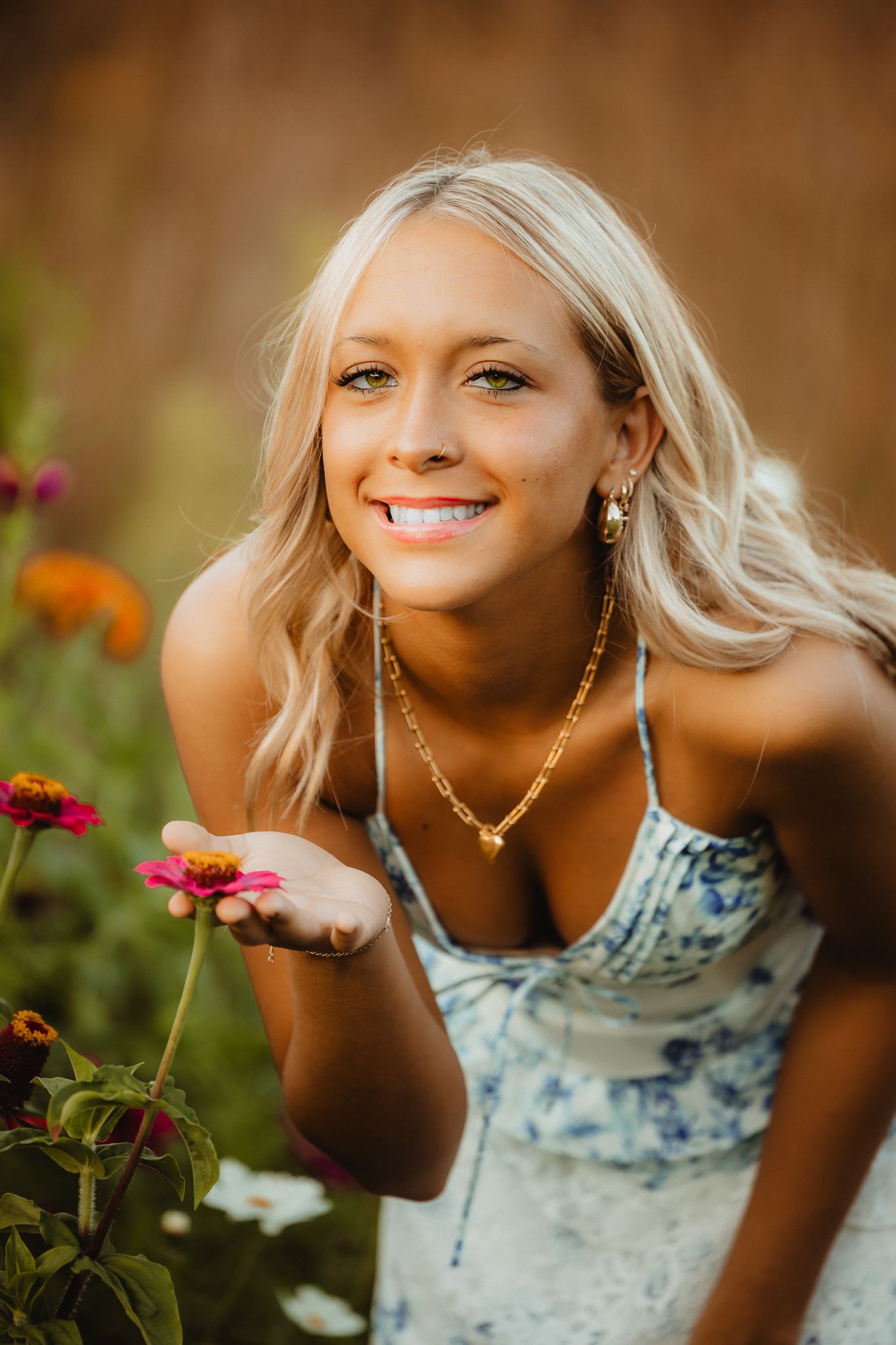 Senior session at Retzer Nature Center, Waukesha. Long-haired blonde teen captured in warm, moody, and heartfelt outdoor photography.