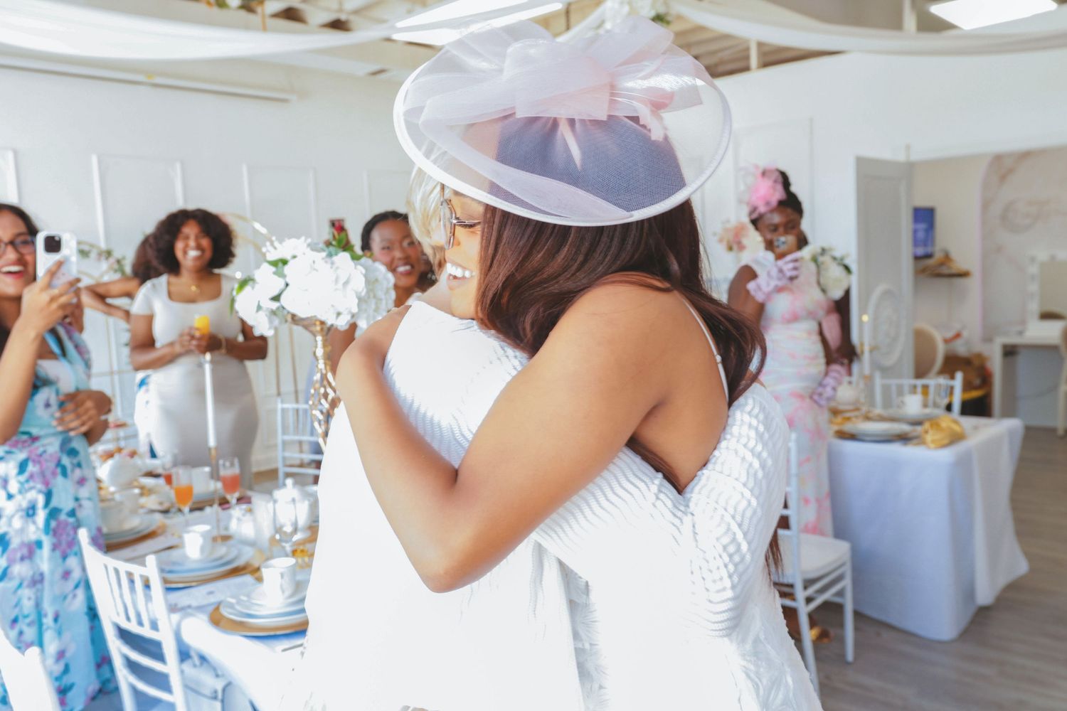 Bride-to-be hugging her mother, captured by a Calgary event photographer