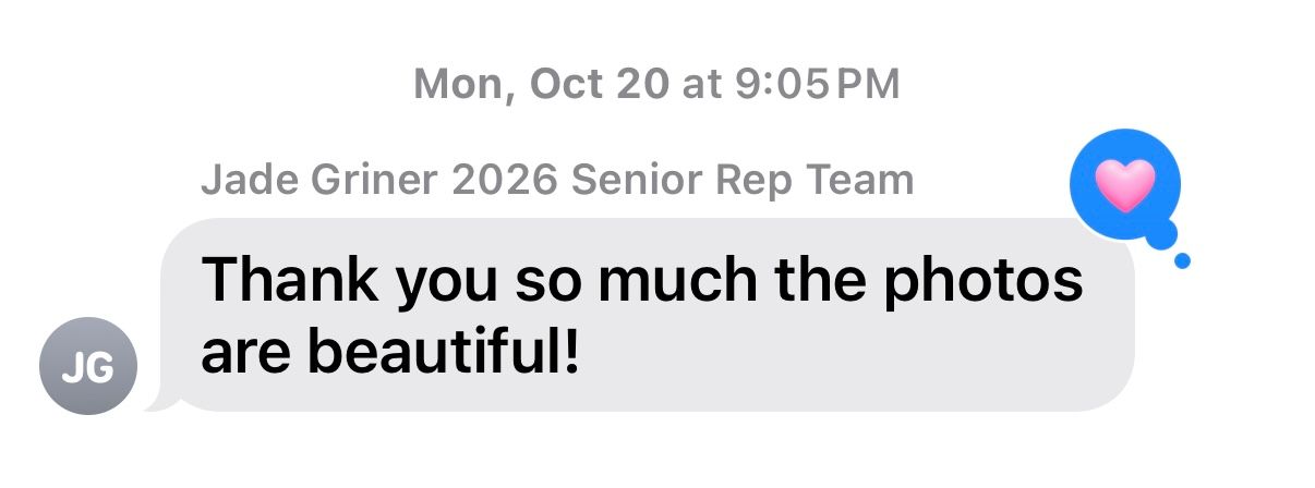A group chat conversation showing messages and a heart reaction icon in a messaging app interface.