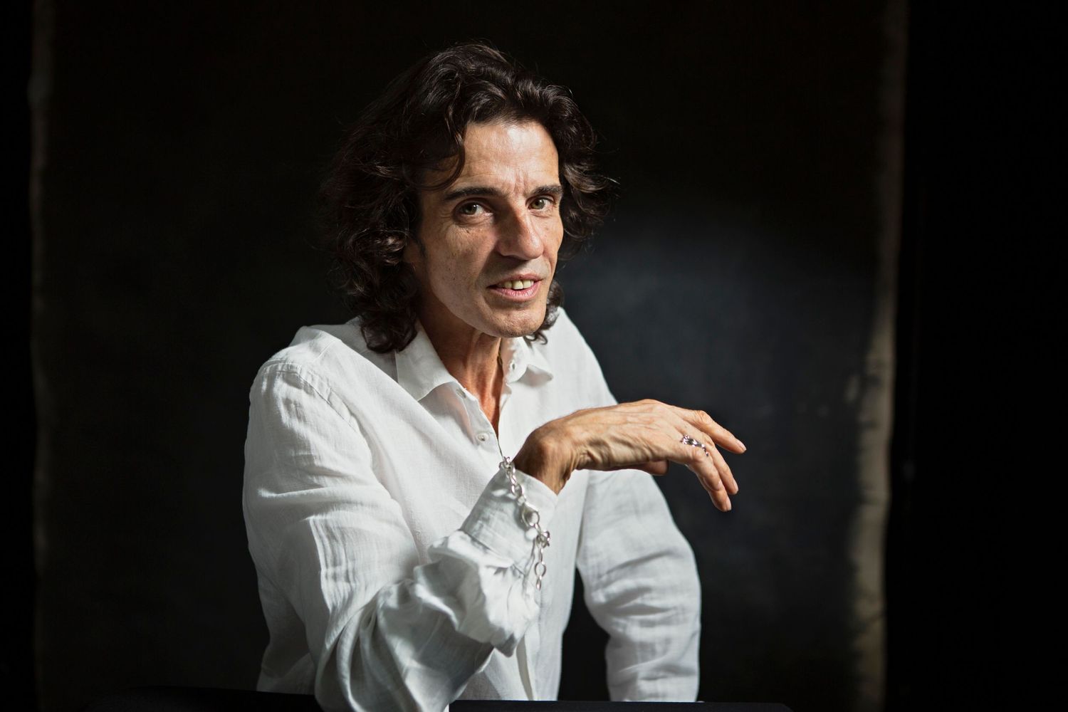 fine art, rembrandt lighting, white shirt, character, actor, man, portrait, caucasian, mediterranean, italian, piero, in