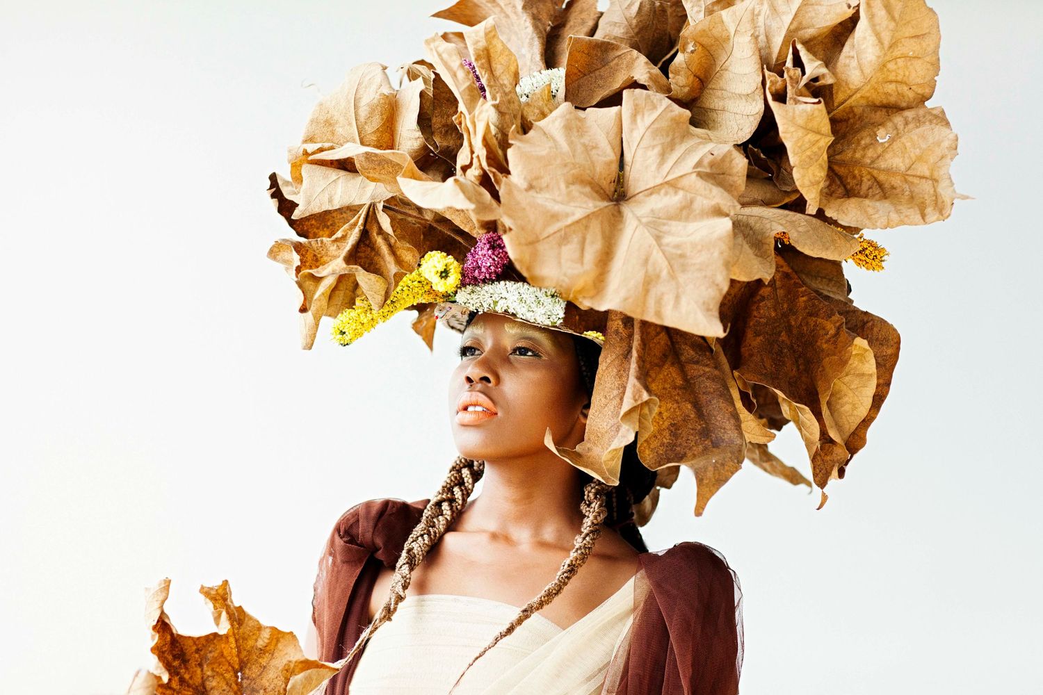forest creature, goddess, beauty, fine art, woman, black woman