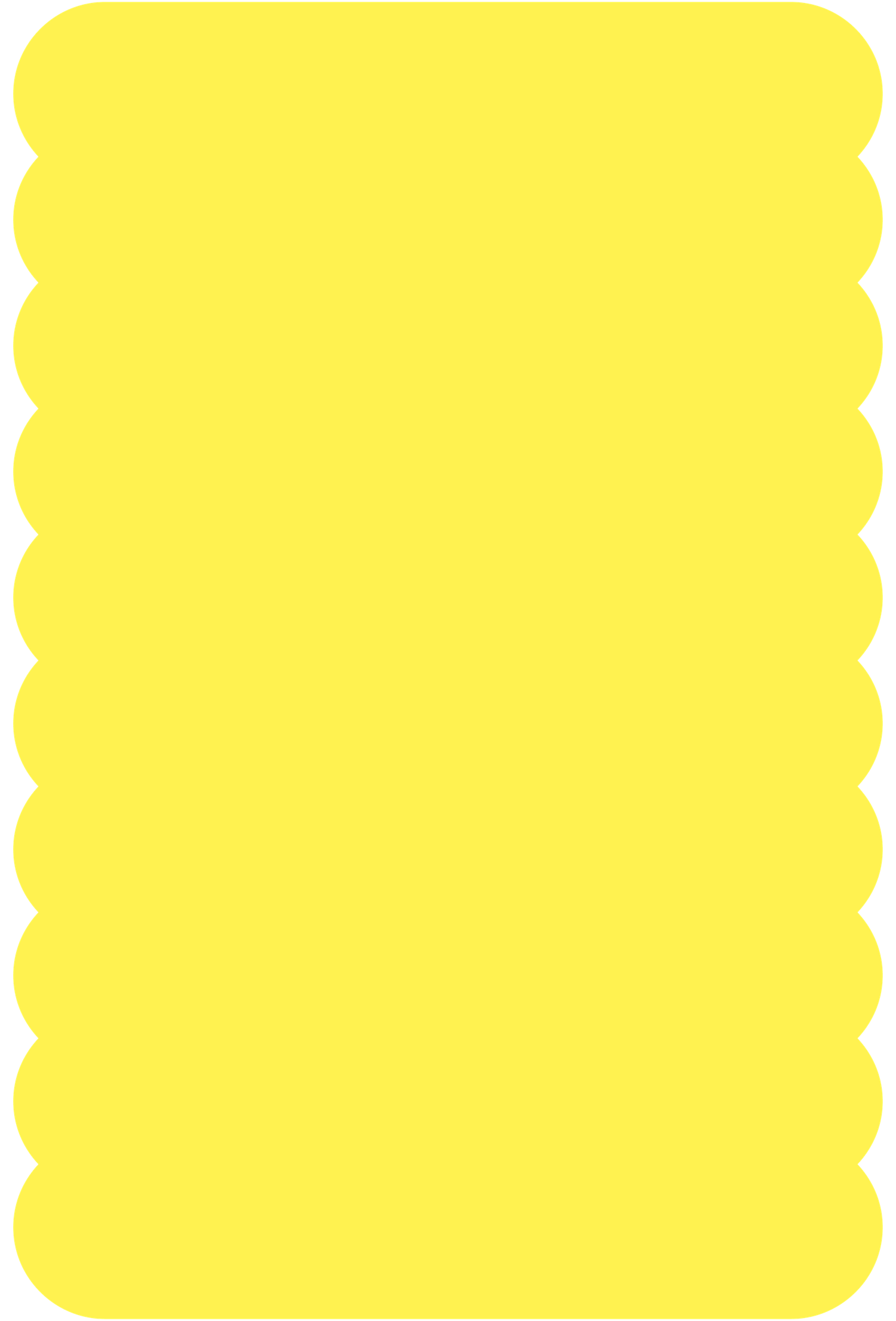 A bright yellow solid background color fills the entire frame in a uniform shade.