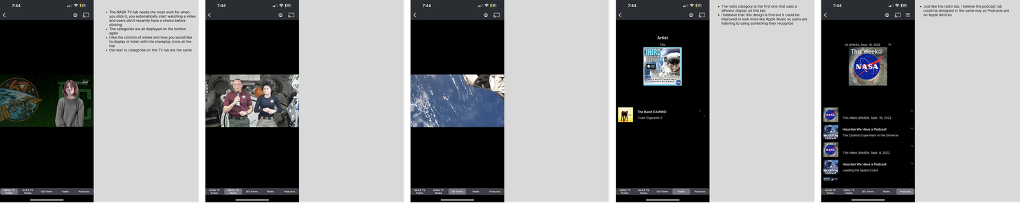 A series of mobile app screenshots showing dark-themed interface designs with blue accents and navigation elements.