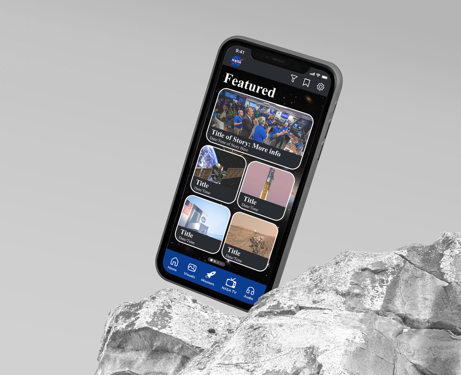 Multiple smartphones displaying photo editing apps arranged on a snowy mountain landscape background.