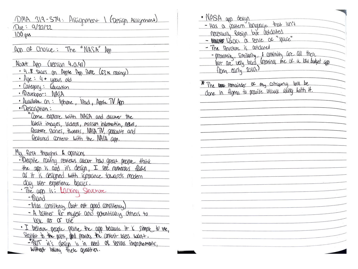 Handwritten notes and text spread across multiple pages of lined paper.