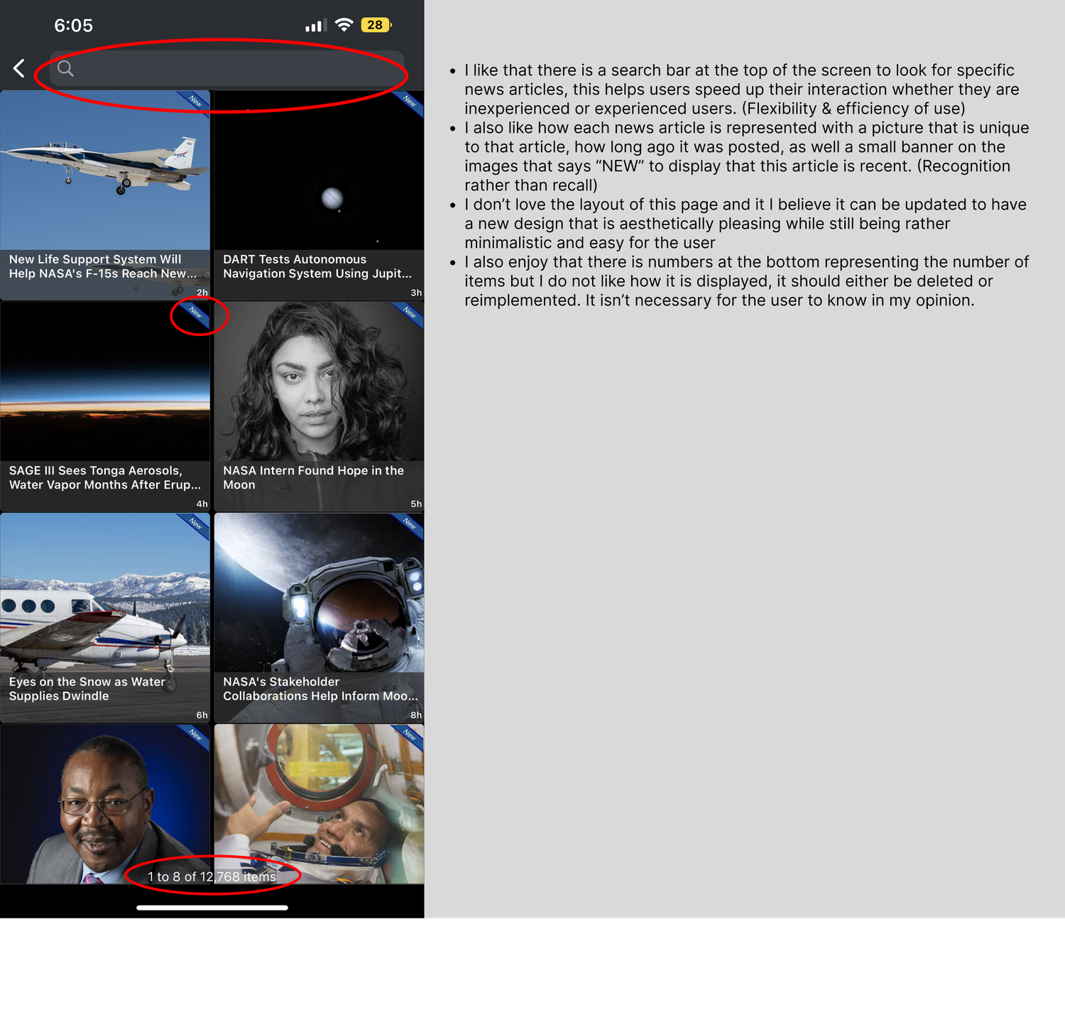 Collection of aircraft and space-related photos displayed in a mobile app gallery view with text overlay.