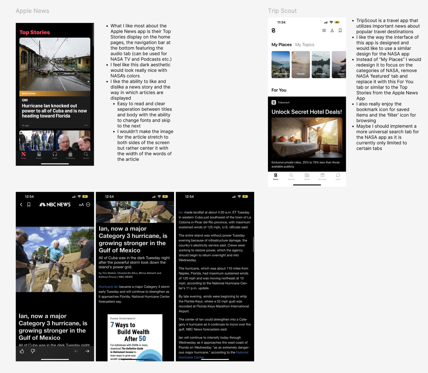 Multiple social media posts and screenshots arranged in a grid layout showing various article headlines and content previews.