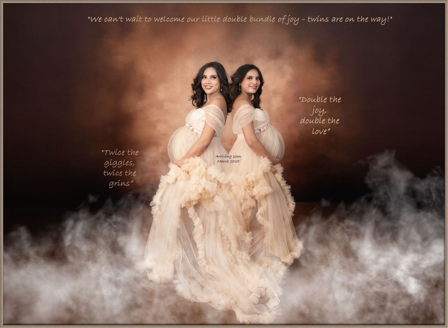 Ethereal fine art portrait of a person in a flowing white dress surrounded by dramatic fog effects.