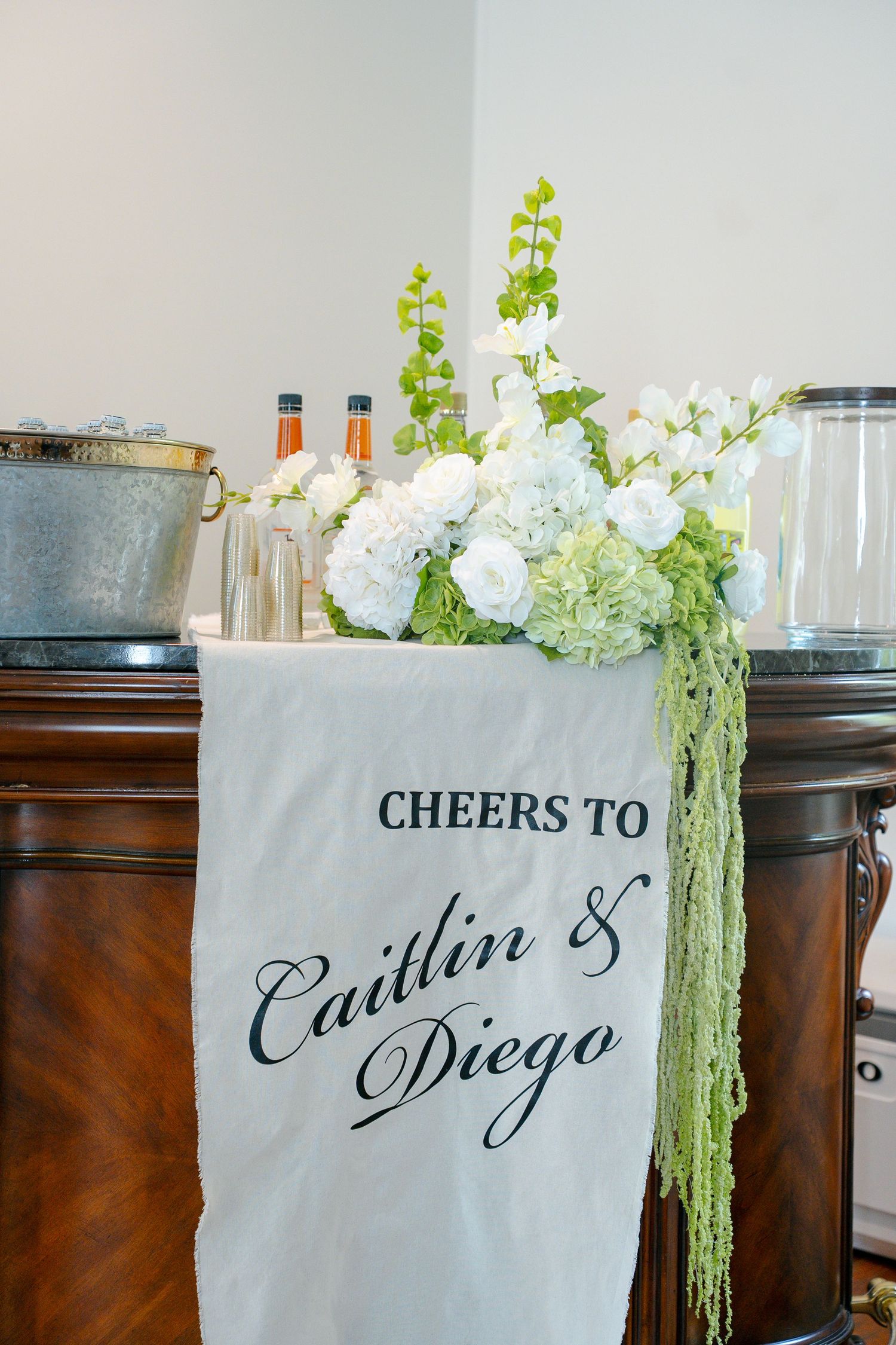 luxuries and modern Pinterest worthy bar for intimate wedding in Virginia