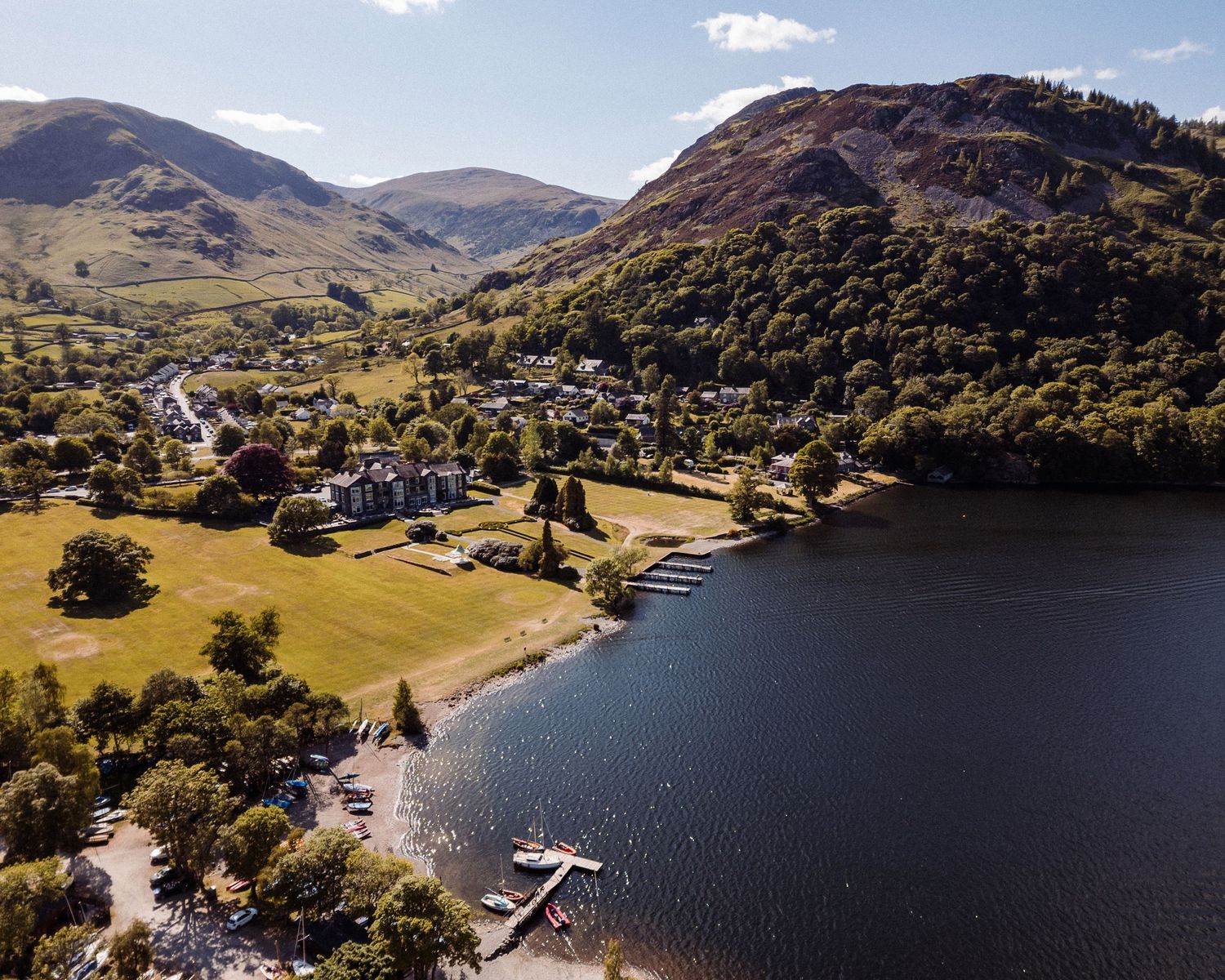 Aerial view of Inn on the Lake