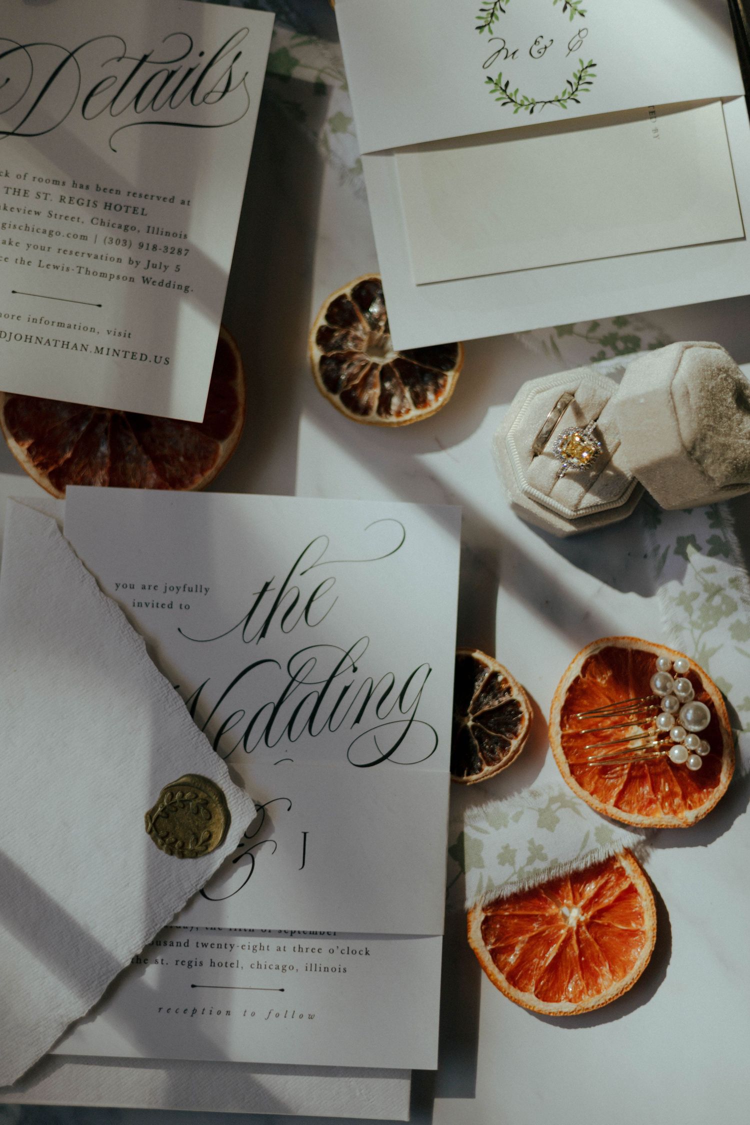 Beautiful example of why flatlays are important for capturing your Oklahoma wedding and shows what to bring for flat lay pictures