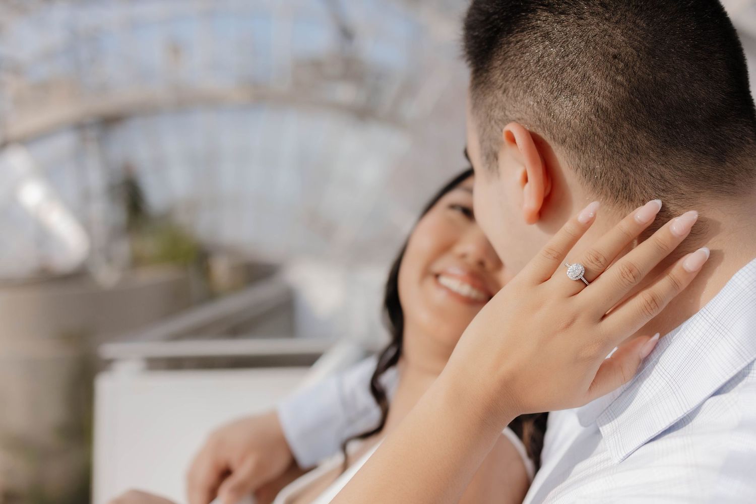 oklahoma city myriad gardens engagement couple session