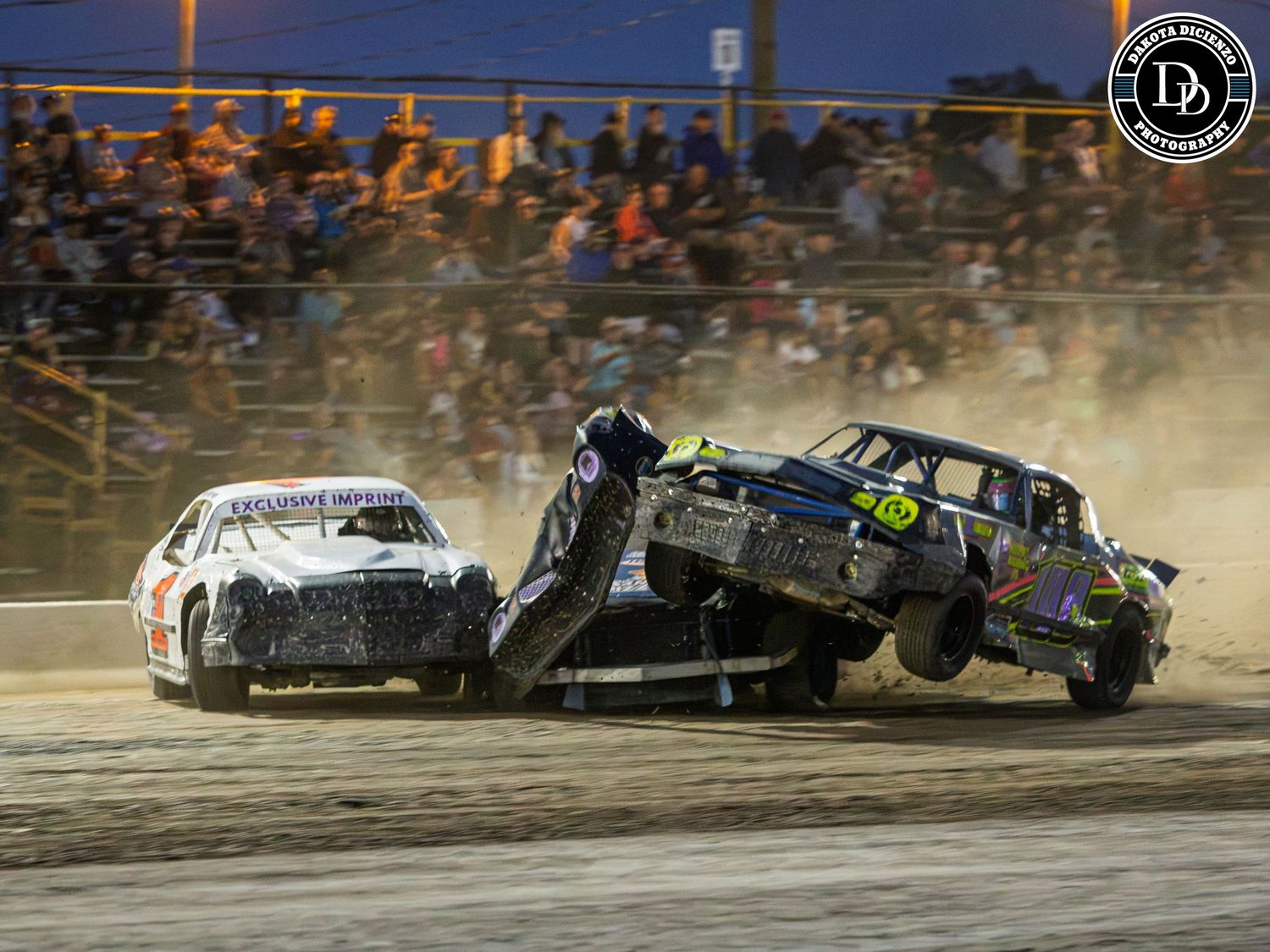 3 Hoosier stocks getting into a wreck, causing massive damage