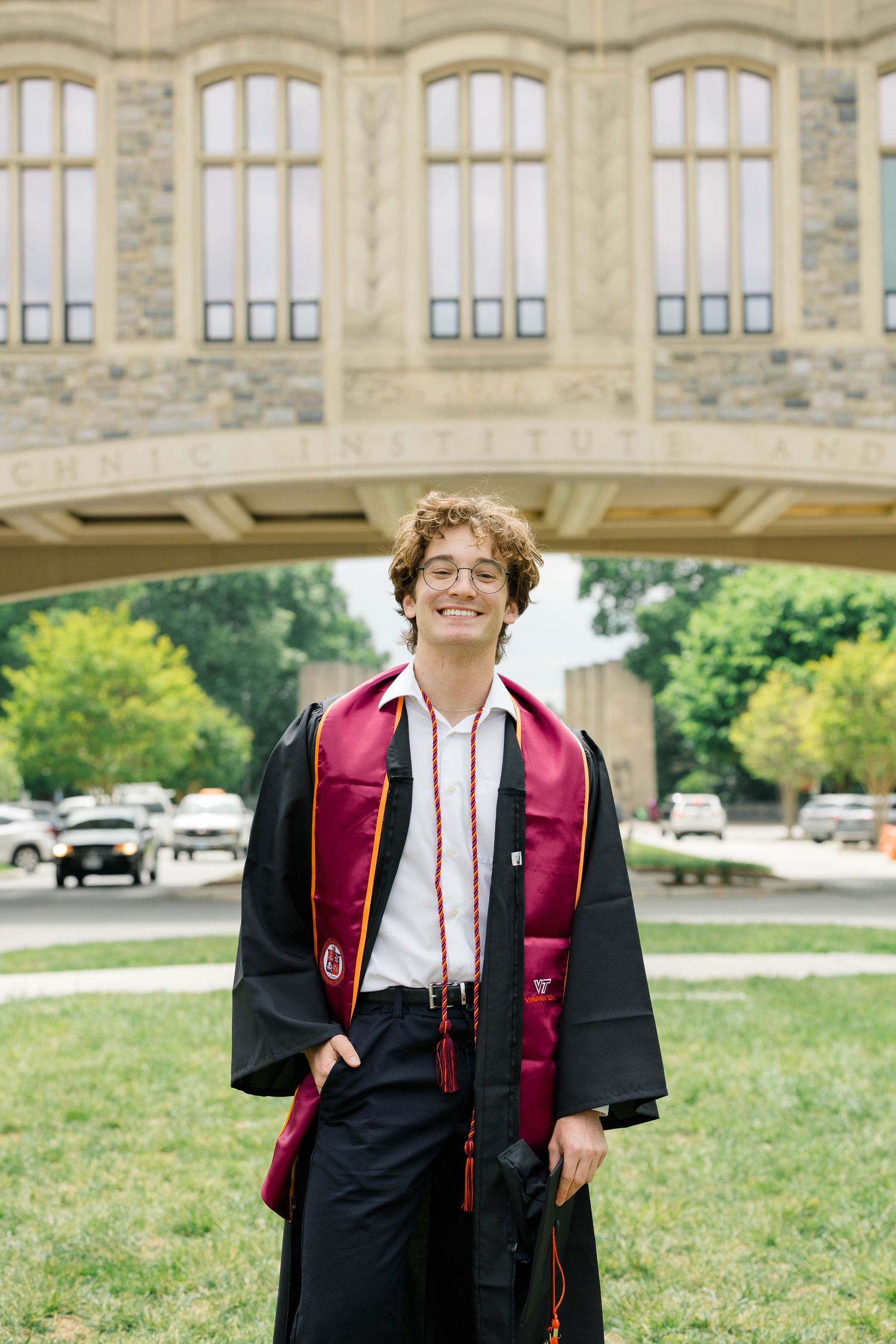 An image of a Virginia Tech graduates in Blacksburg, Virginia.