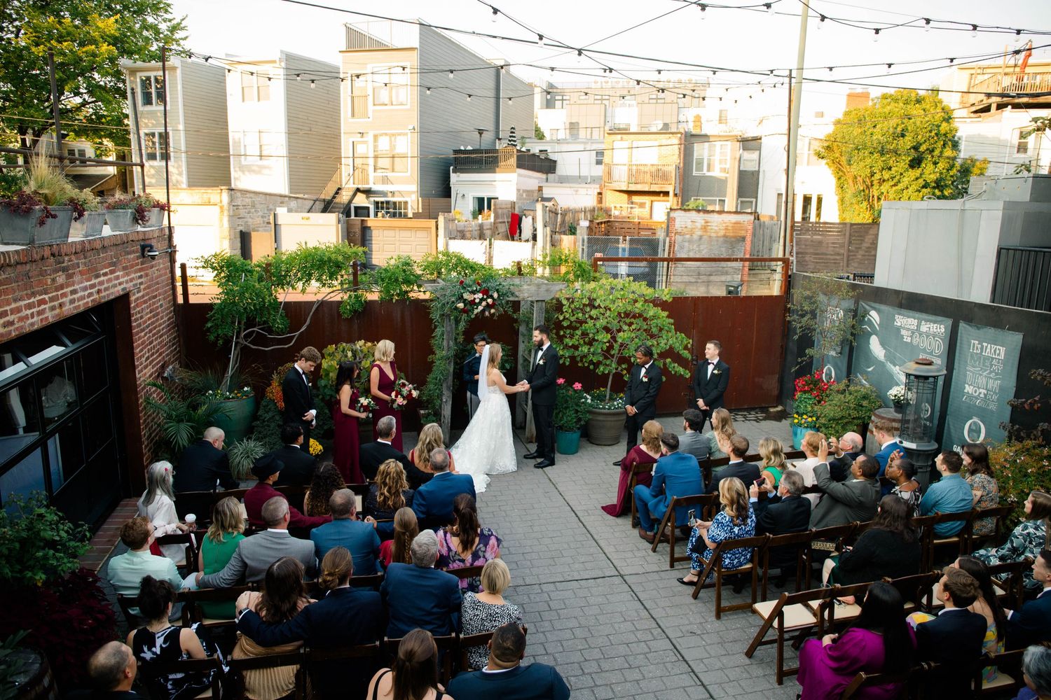 A portrait of a bride and groom.